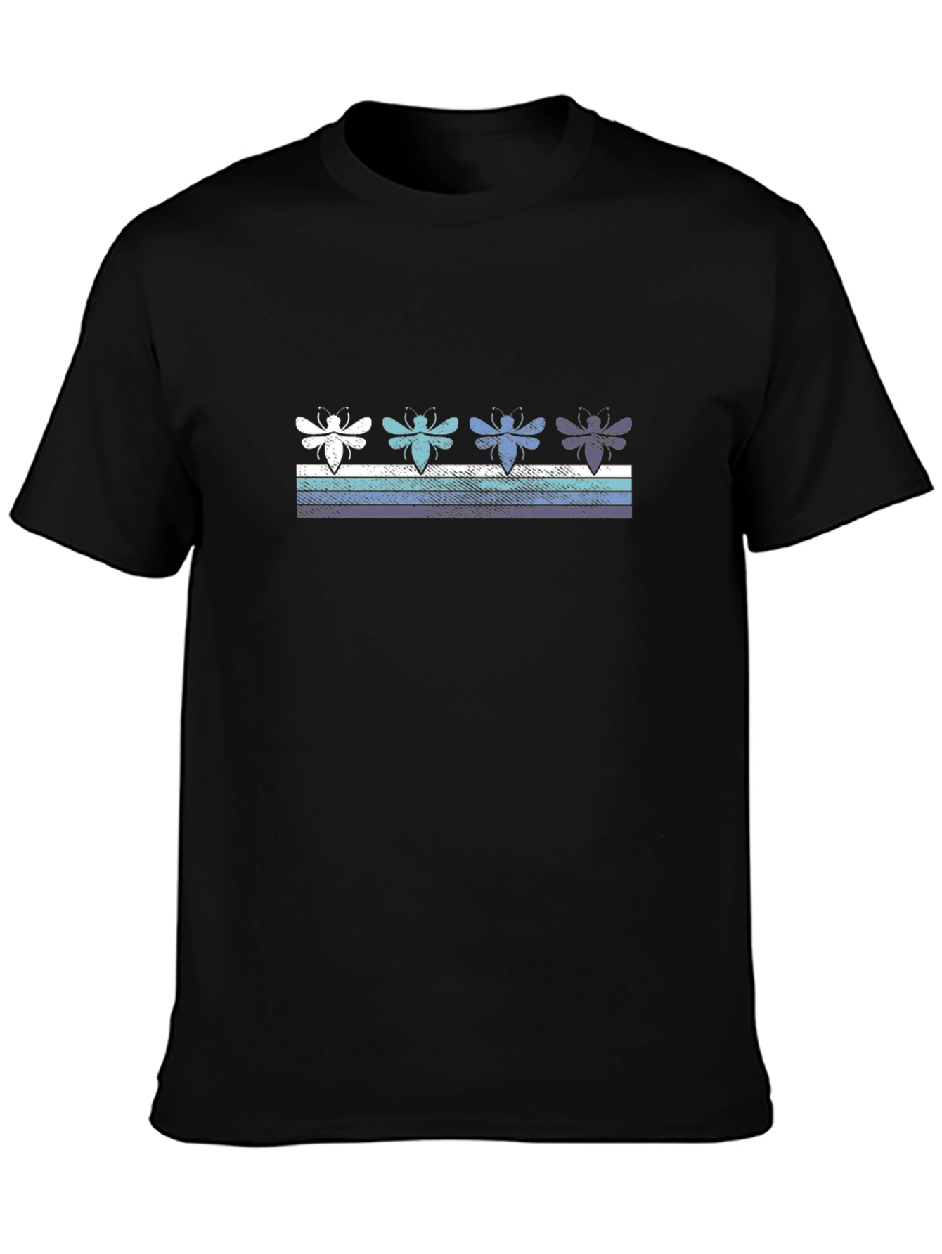 Retro Bee Striped T-Shirt - Unisex Casual Tee