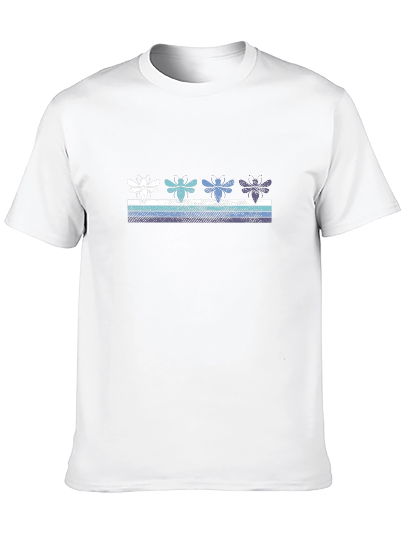 Retro Bee Striped T-Shirt - Unisex Casual Tee