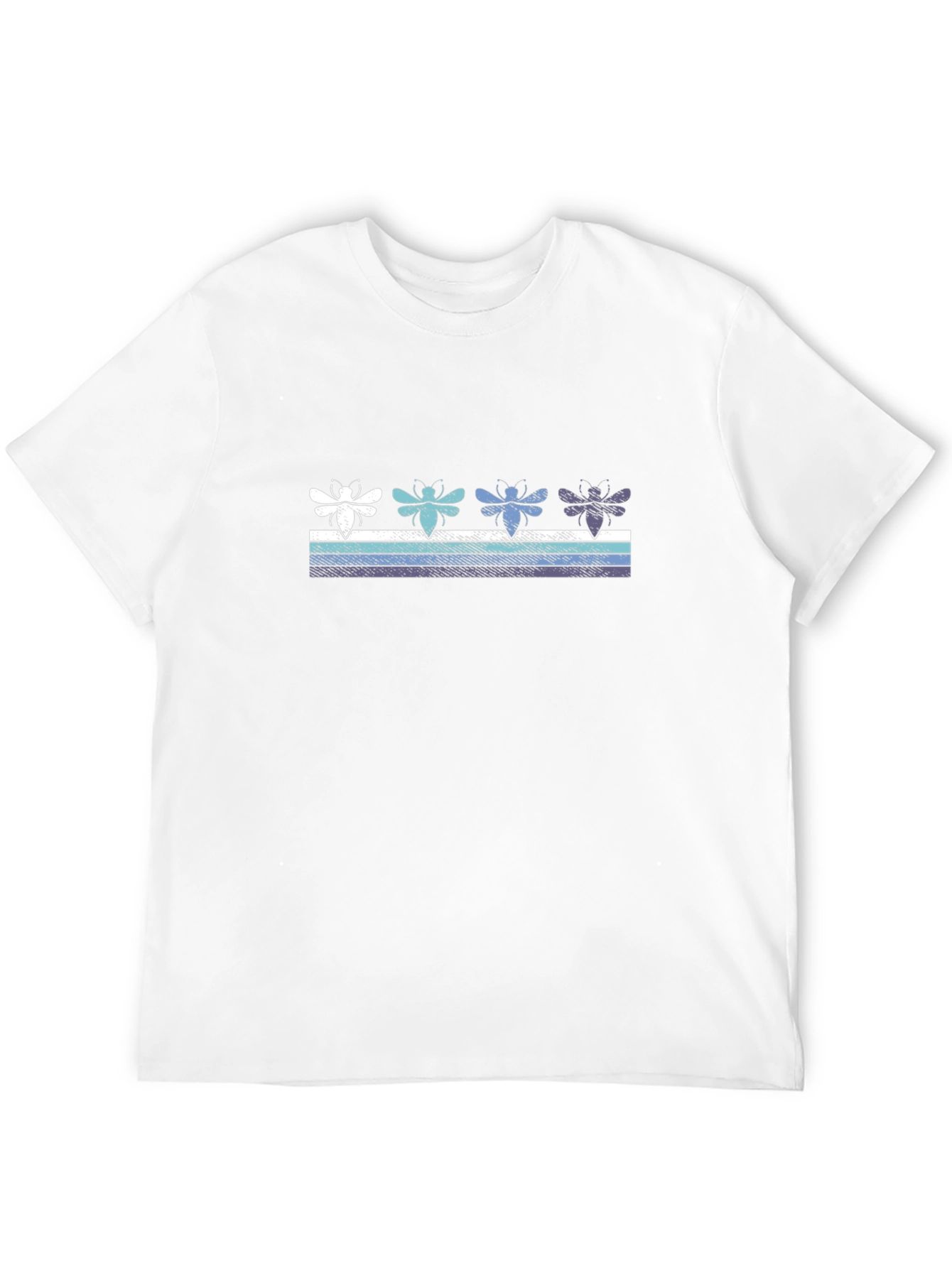 Retro Bee Striped T-Shirt - Unisex Casual Tee