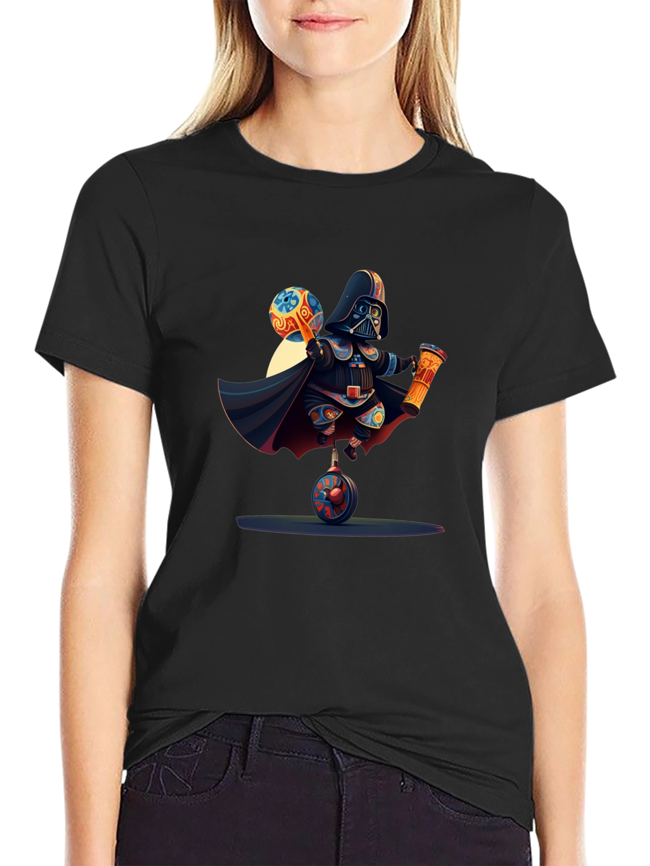 Darth Vader Unicycle T-Shirt - Black