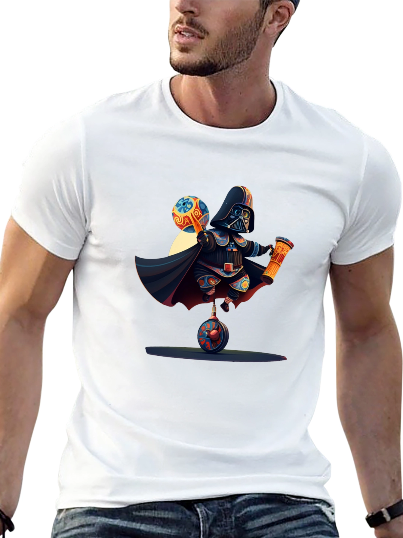 Darth Vader Unicycle T-Shirt - Black