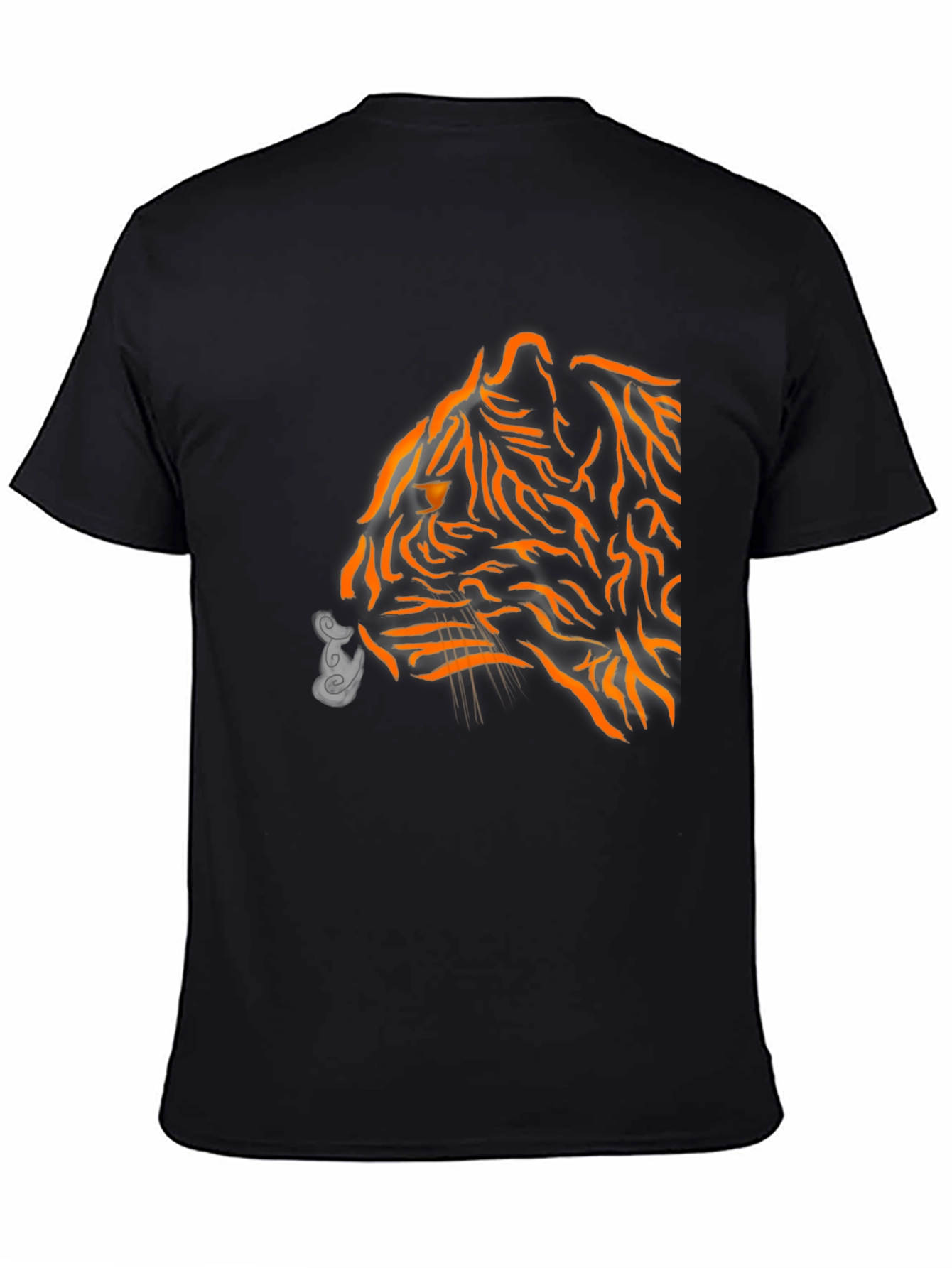 Mens Black Tiger Graphic Tee