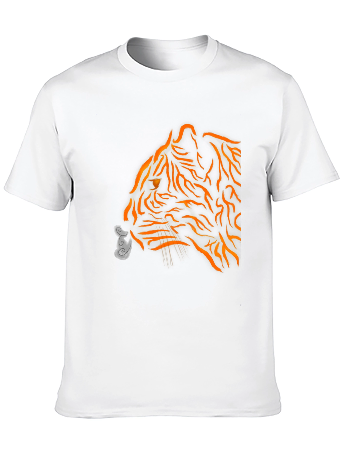 Mens Black Tiger Graphic Tee