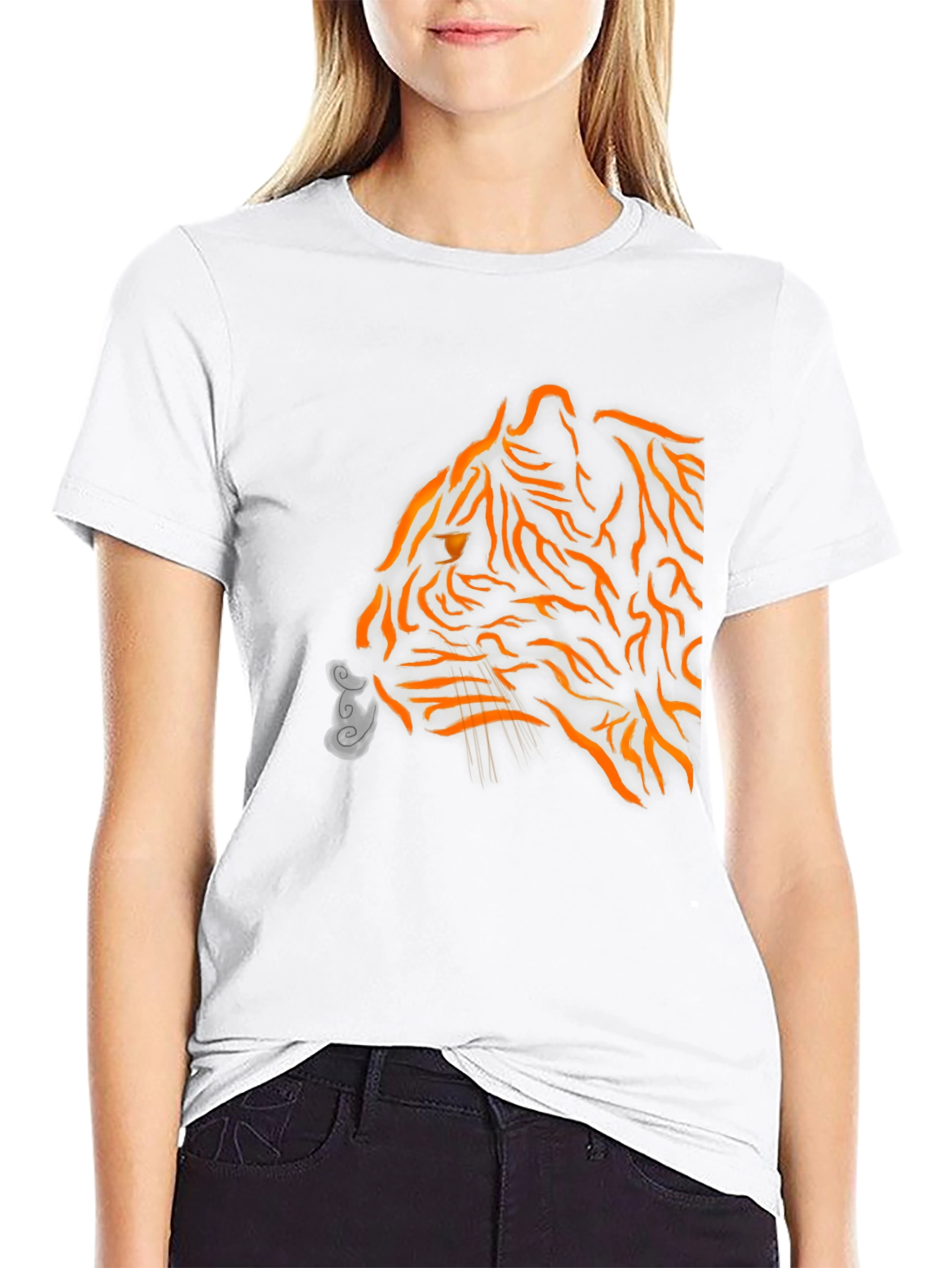 Mens Black Tiger Graphic Tee