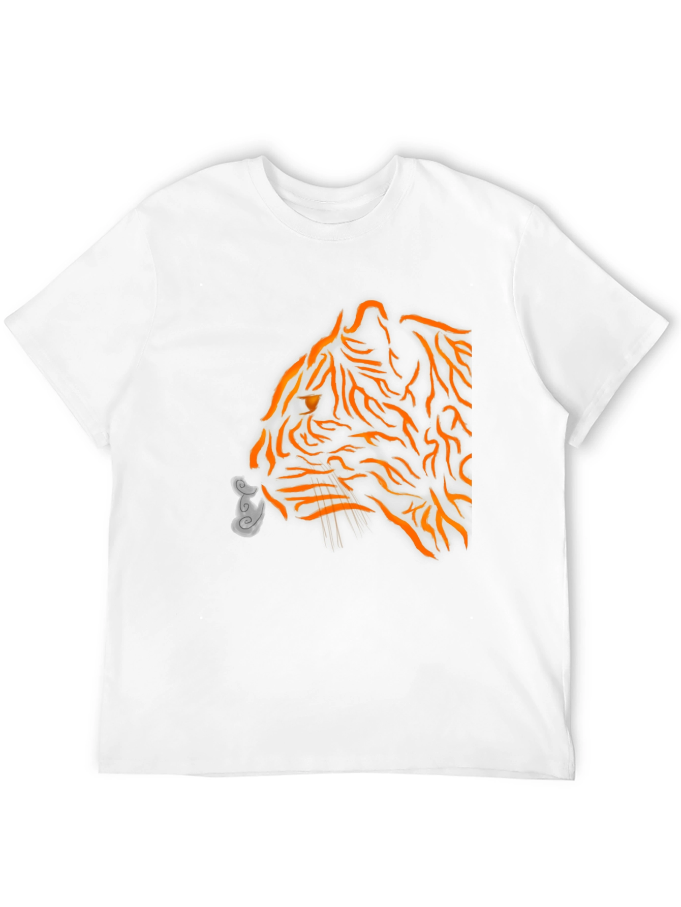 Mens Black Tiger Graphic Tee
