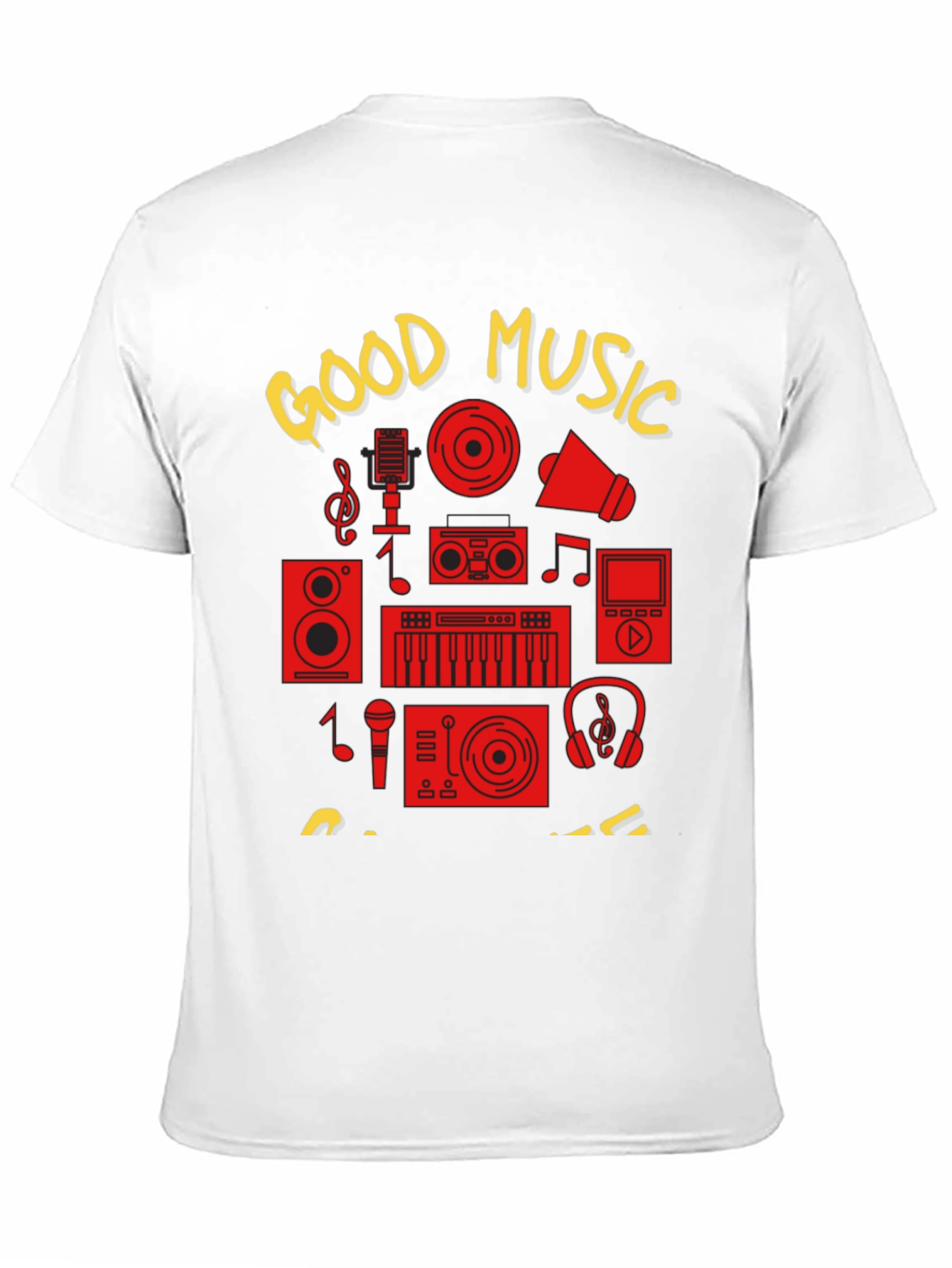 Good Music Graphic Print Black T-Shirt