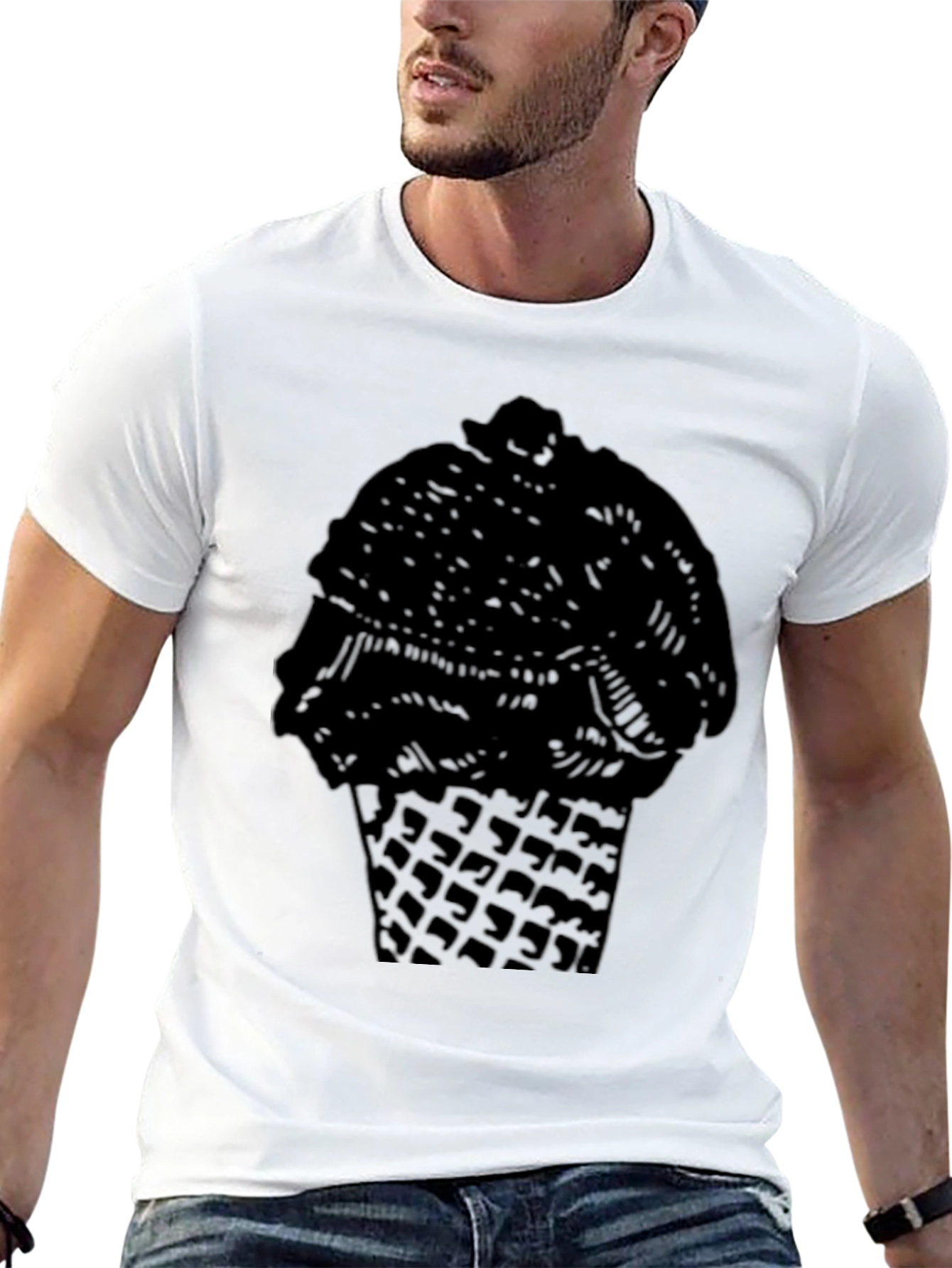 Black Ice Cream Cone Graphic Tee