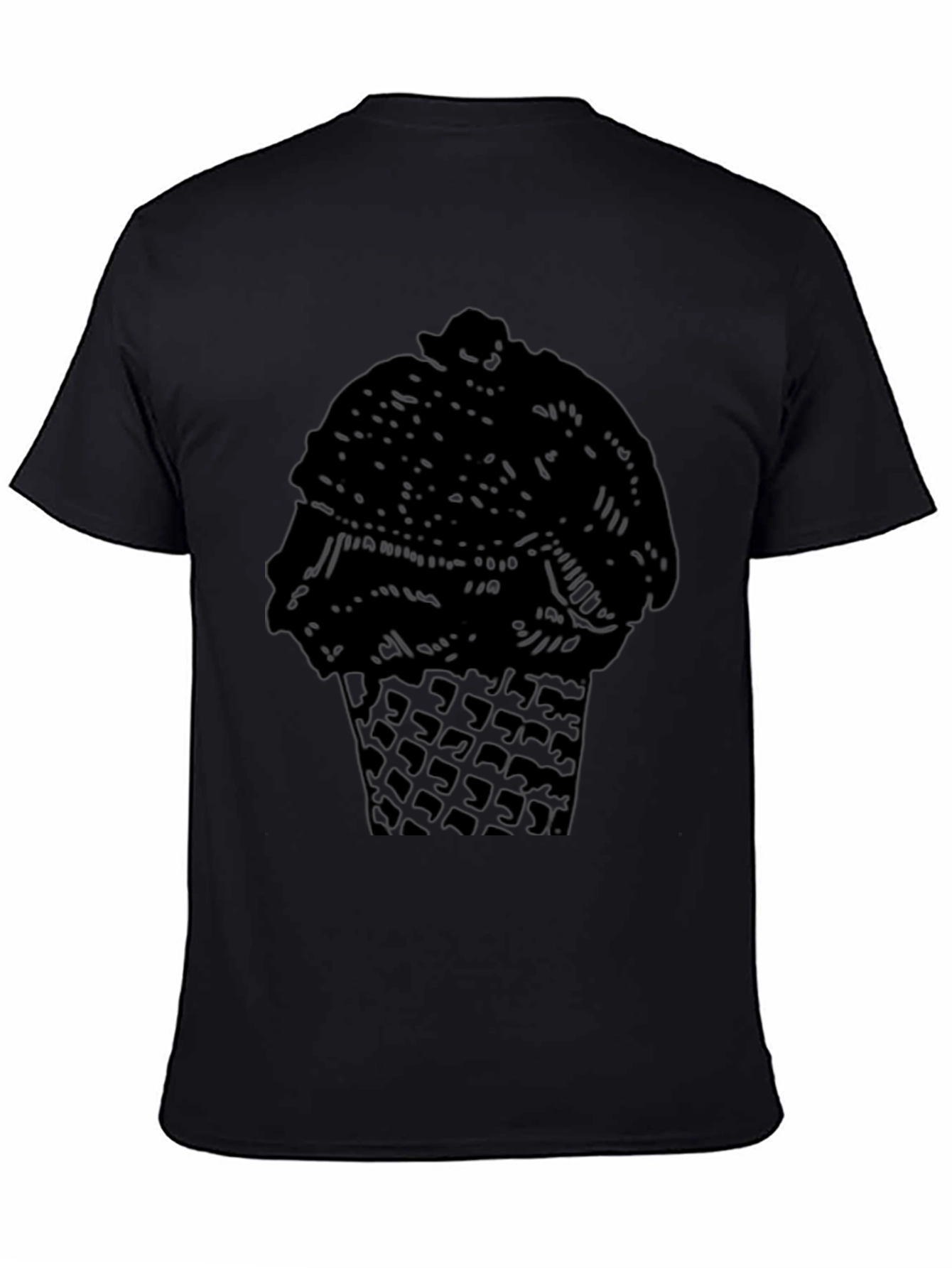 Black Ice Cream Cone Graphic Tee