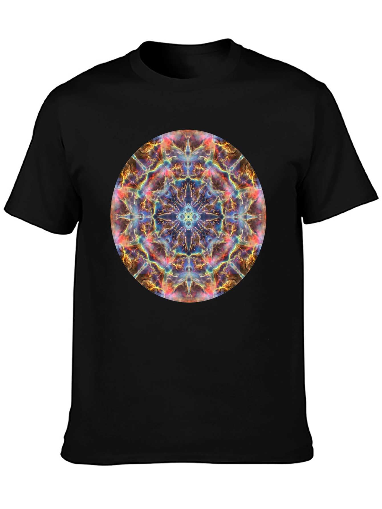 Nebula Mandala Graphic T-Shirt - Cosmic Design