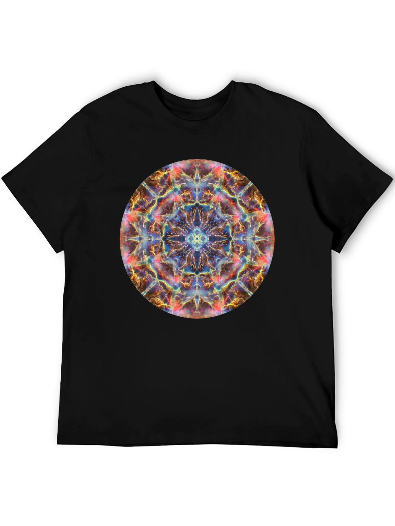 Nebula Mandala Graphic T-Shirt - Cosmic Design
