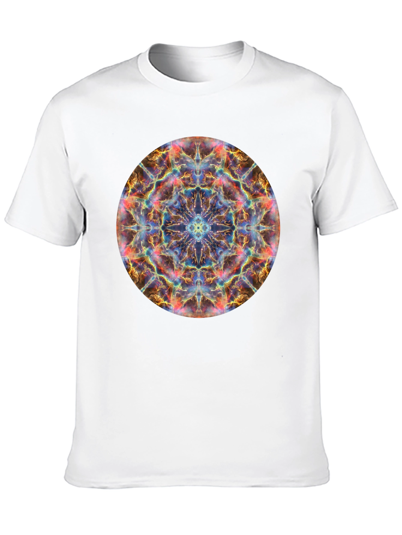 Nebula Mandala Graphic T-Shirt - Cosmic Design