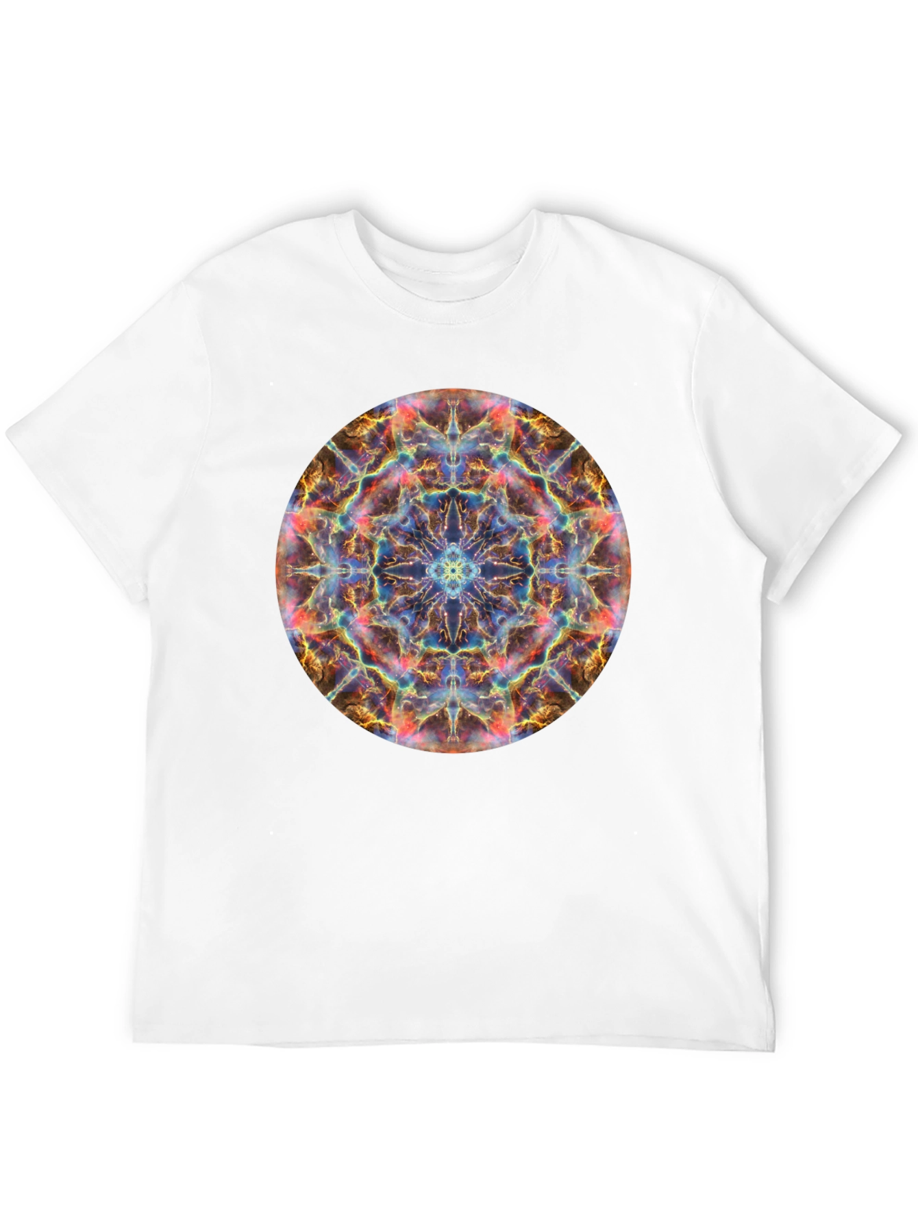 Nebula Mandala Graphic T-Shirt - Cosmic Design