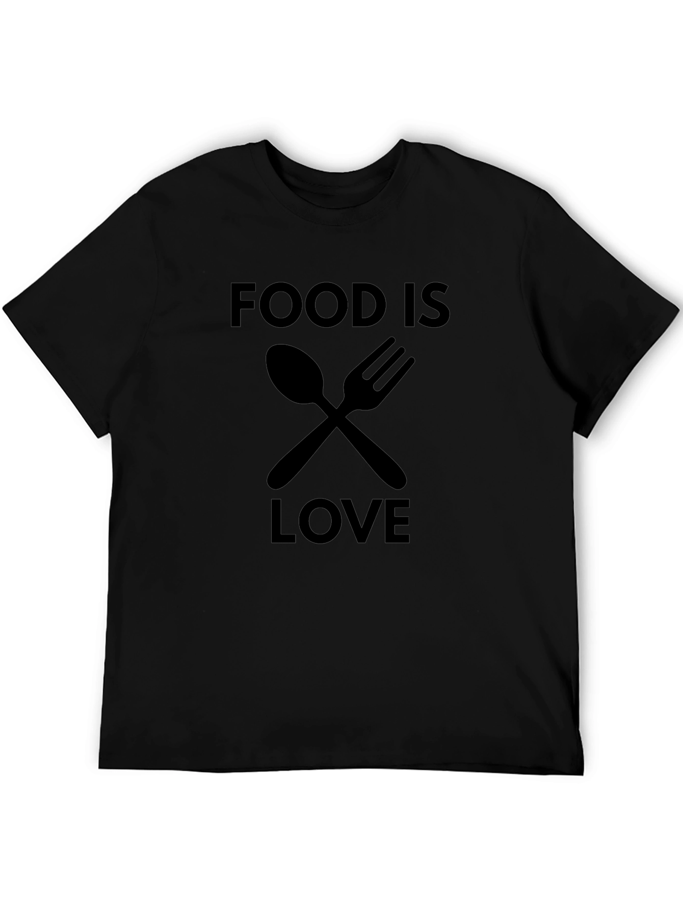 Food Is Love Black T-Shirt