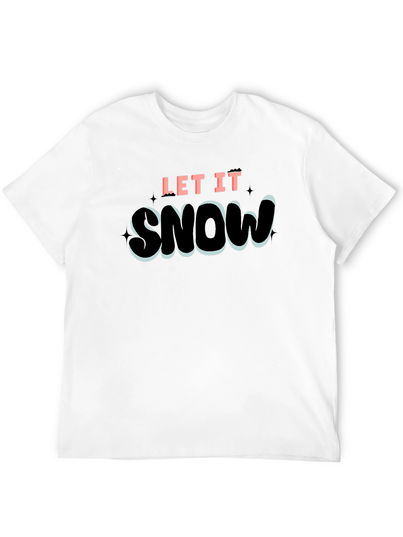 Let It Snow Graphic T-Shirt - Black
