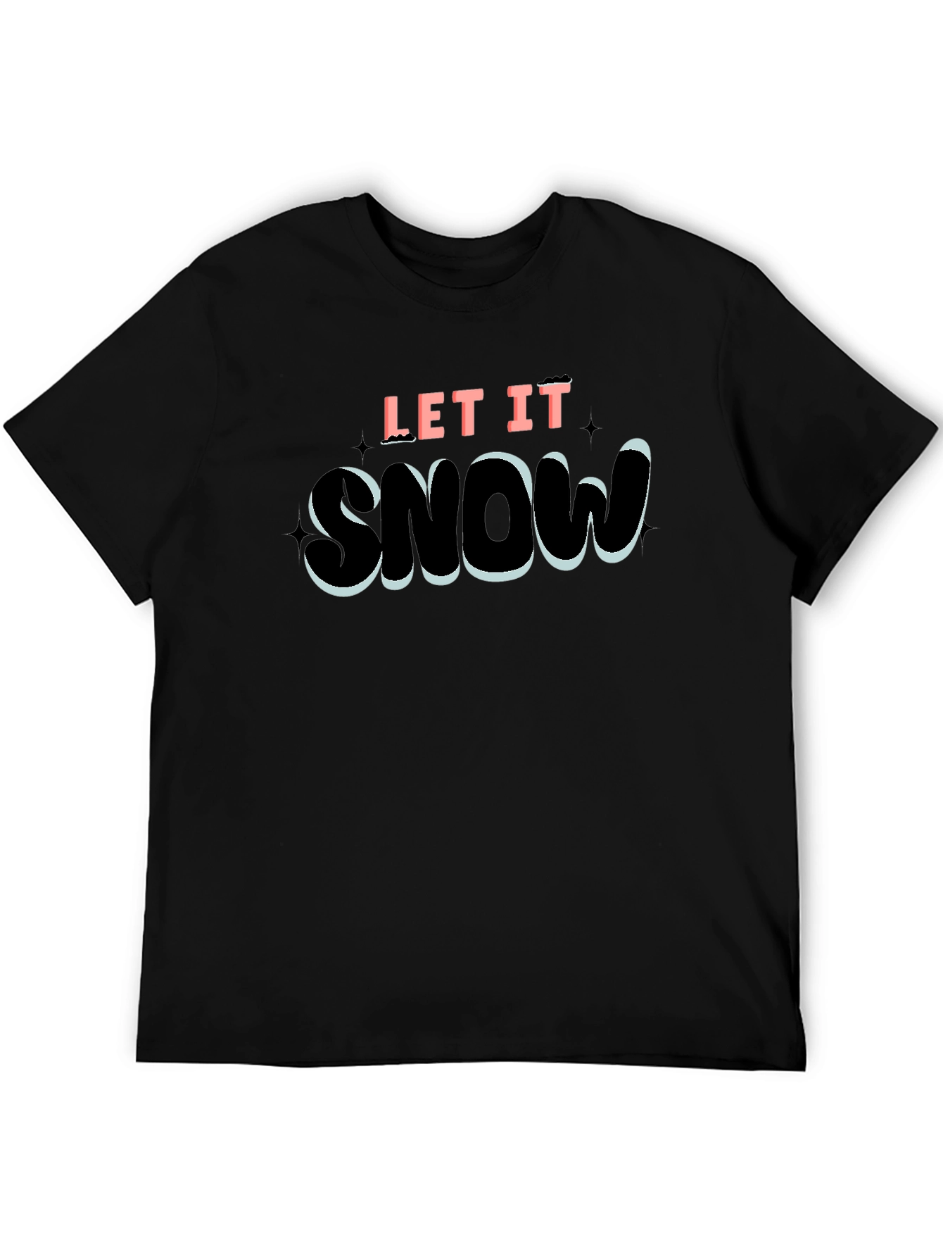 Let It Snow Graphic T-Shirt - Black