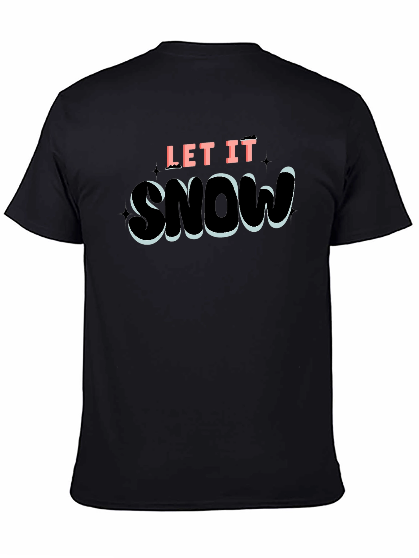 Let It Snow Graphic T-Shirt - Black