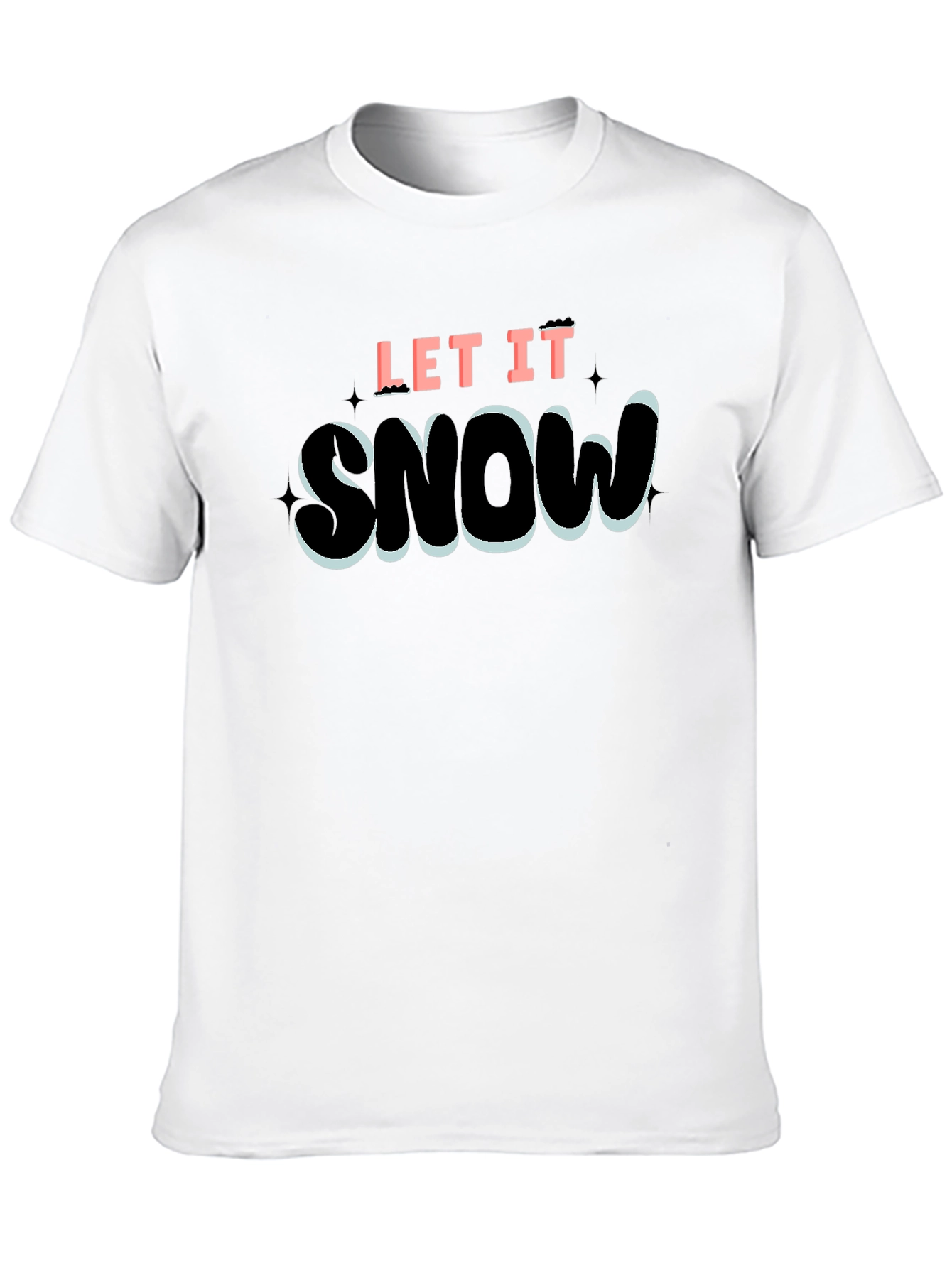 Let It Snow Graphic T-Shirt - Black