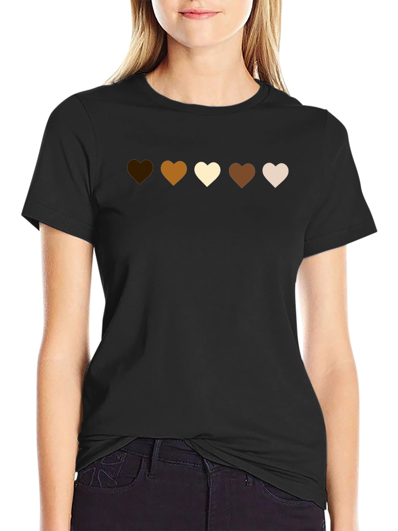 Diversity Hearts T-Shirt - Black