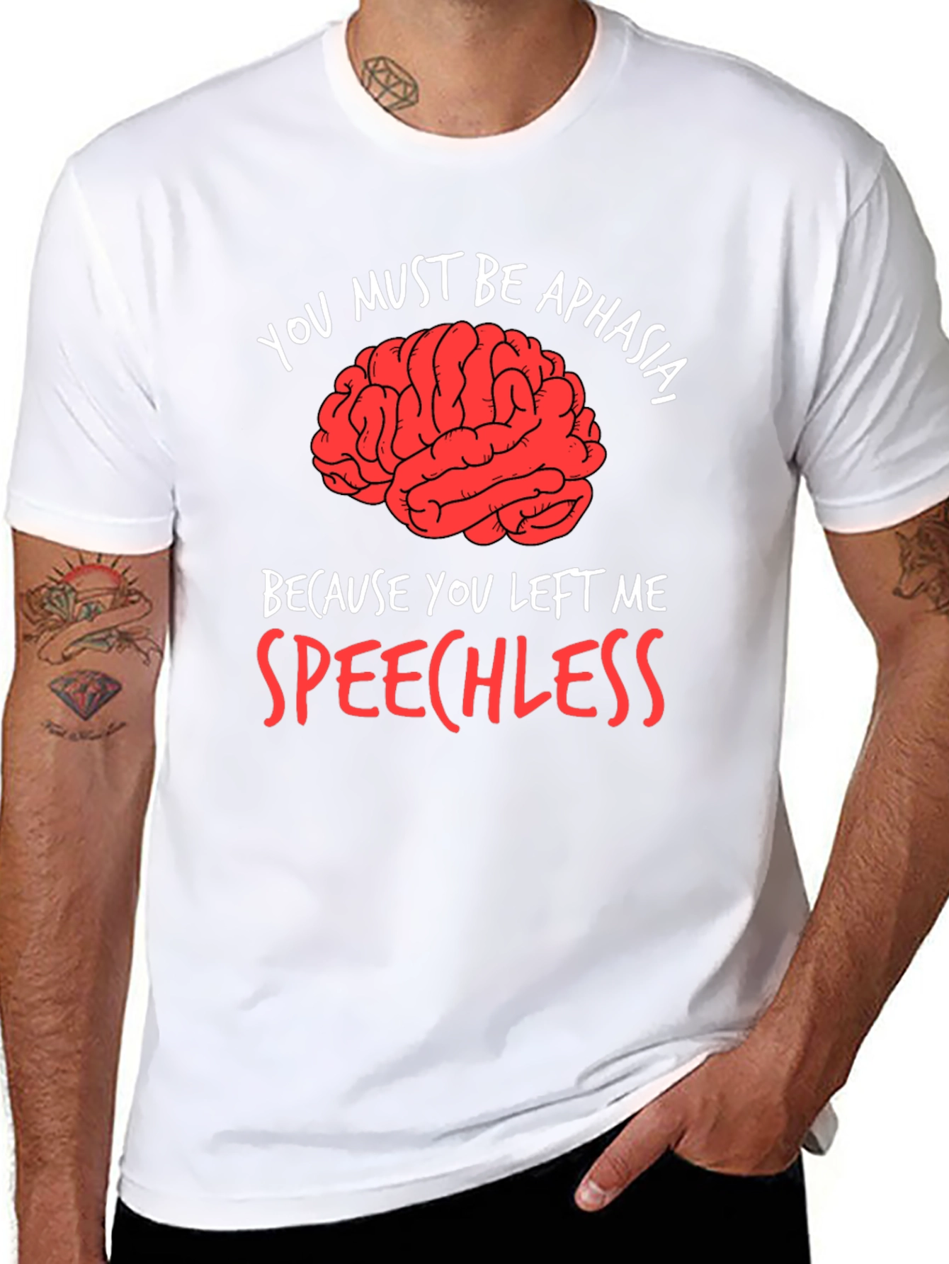 Aphasia Brain Humor Graphic Tee