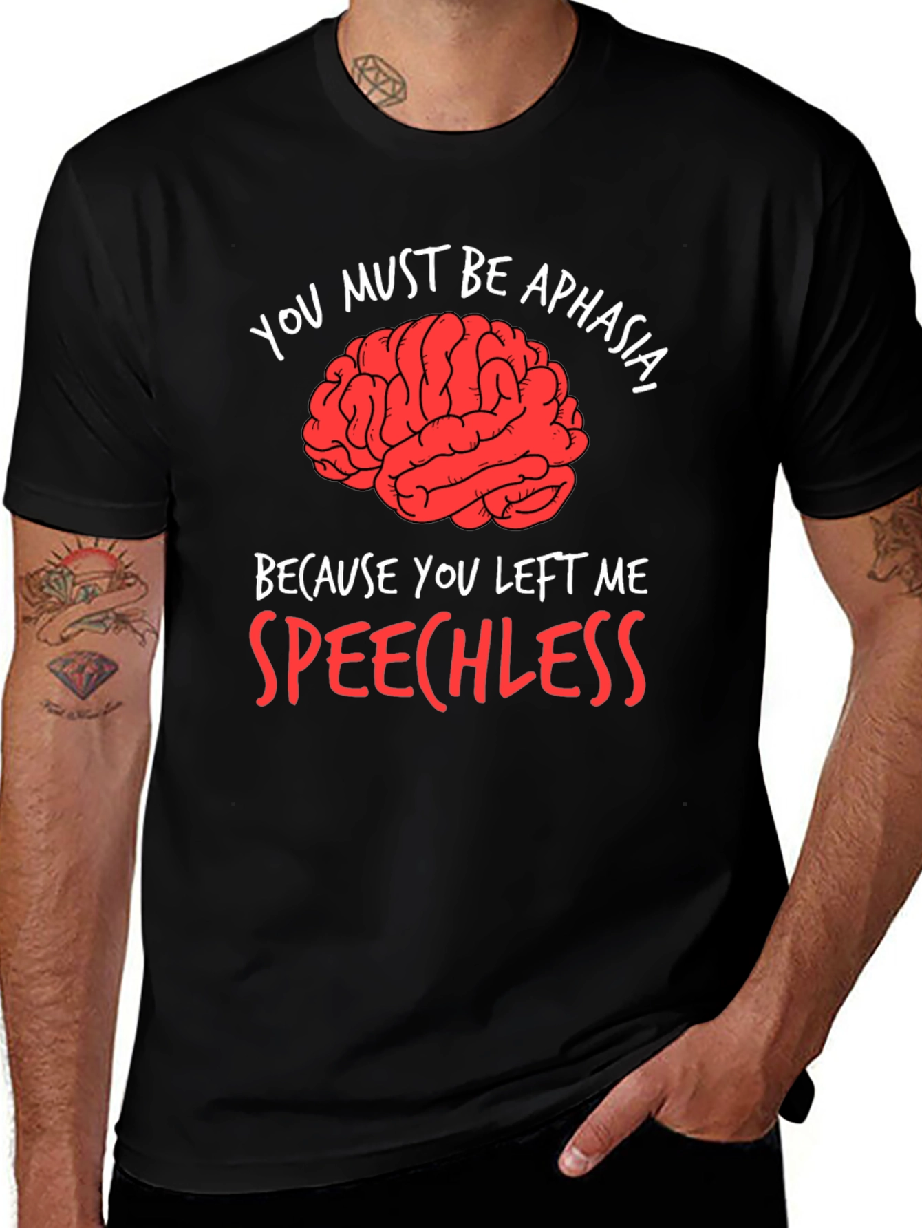 Aphasia Brain Humor Graphic Tee