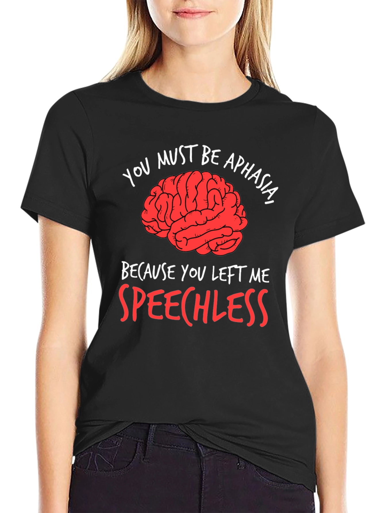 Aphasia Brain Humor Graphic Tee