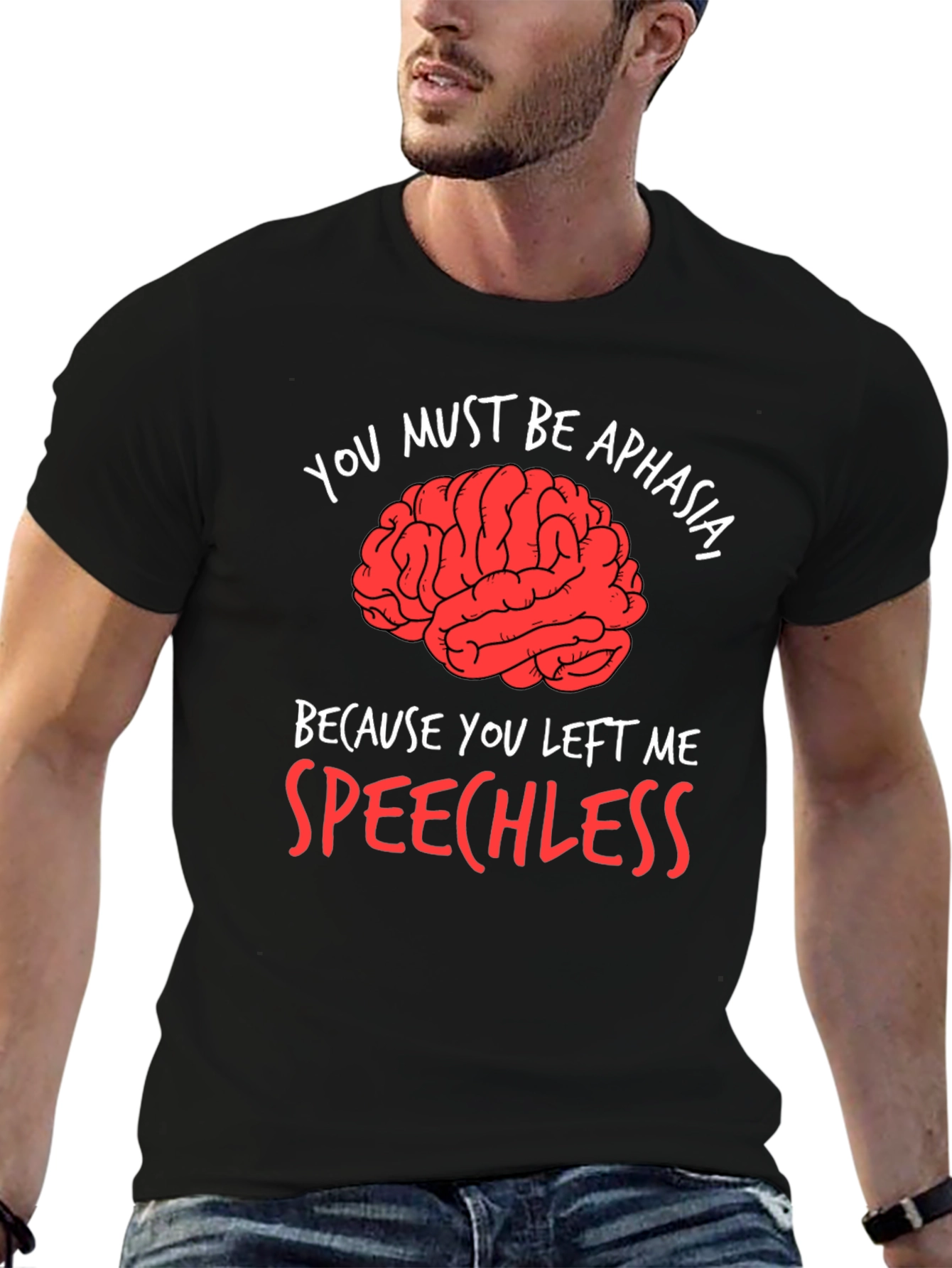 Aphasia Brain Humor Graphic Tee