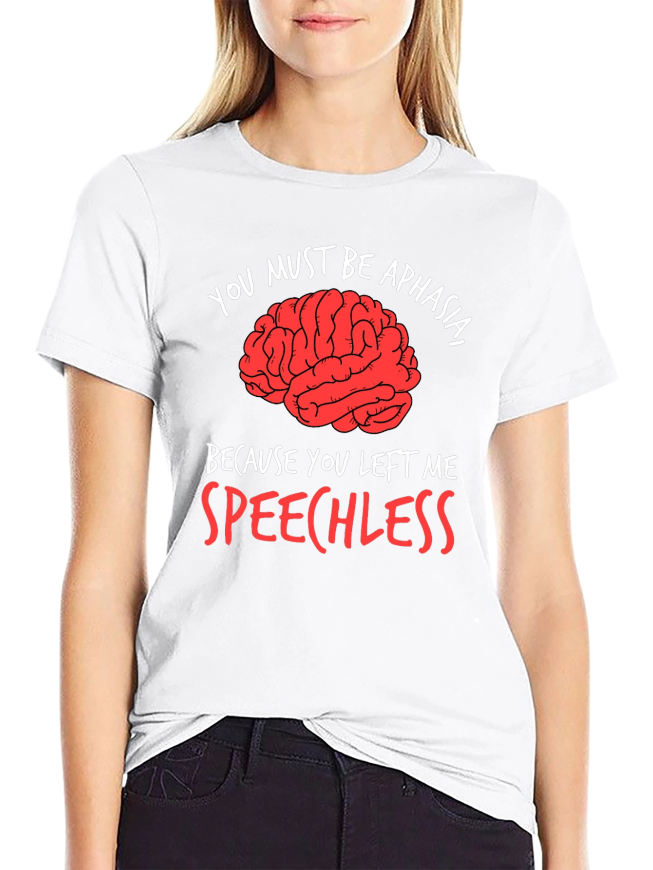 Aphasia Brain Humor Graphic Tee