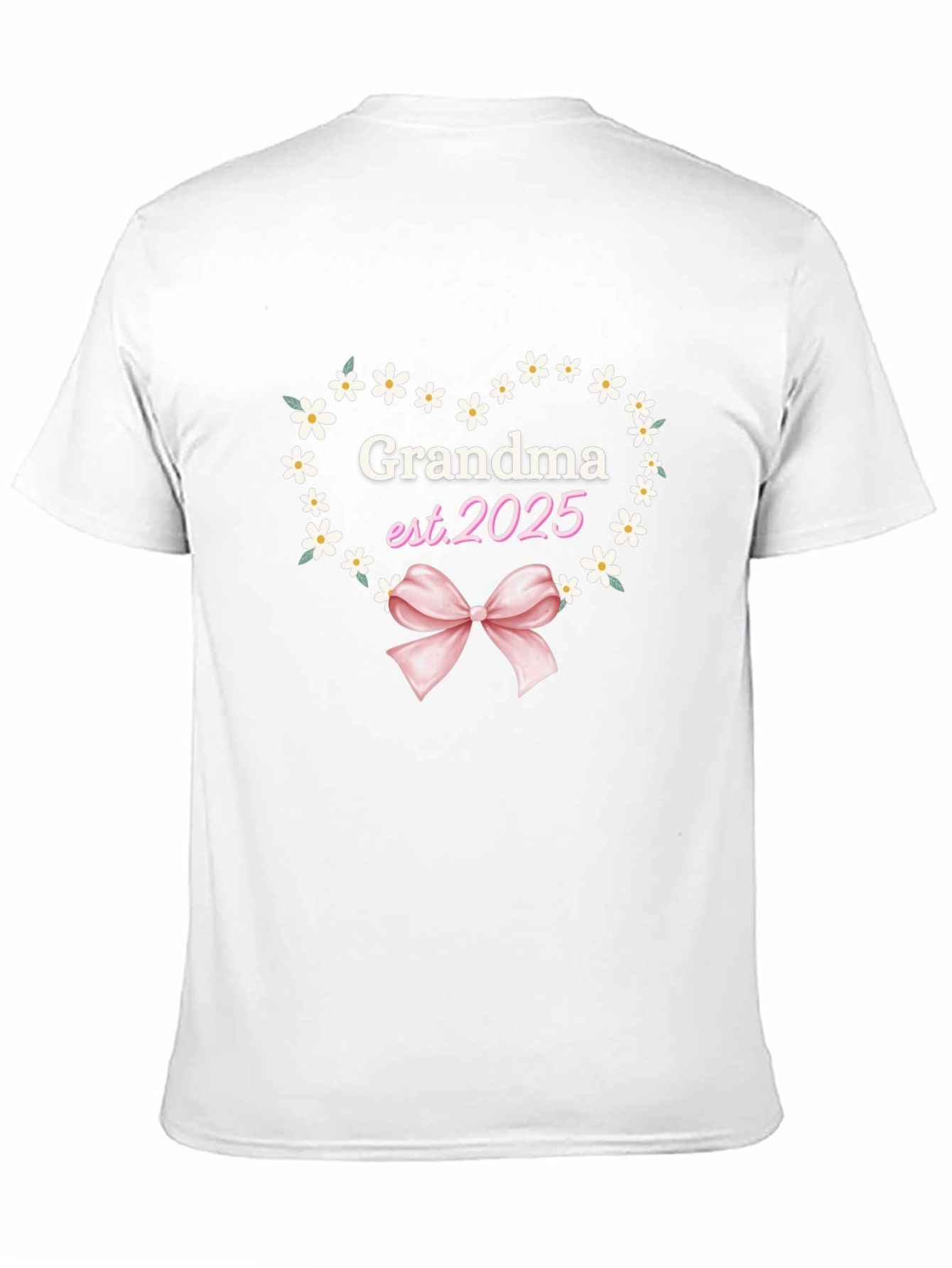 Grandma Est. 2025 T-Shirt Cute Heart Graphic Tee