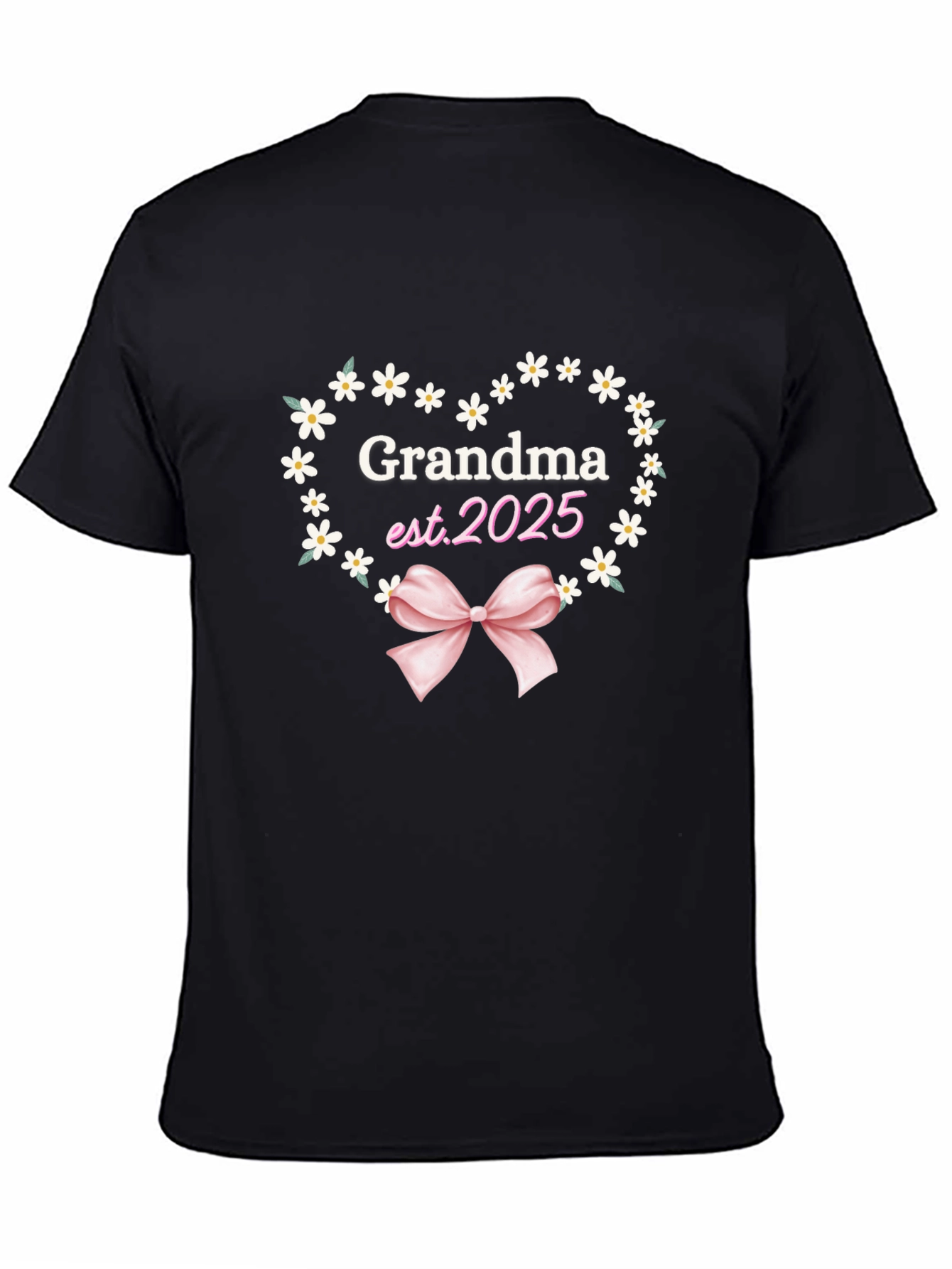 Grandma Est. 2025 T-Shirt Cute Heart Graphic Tee