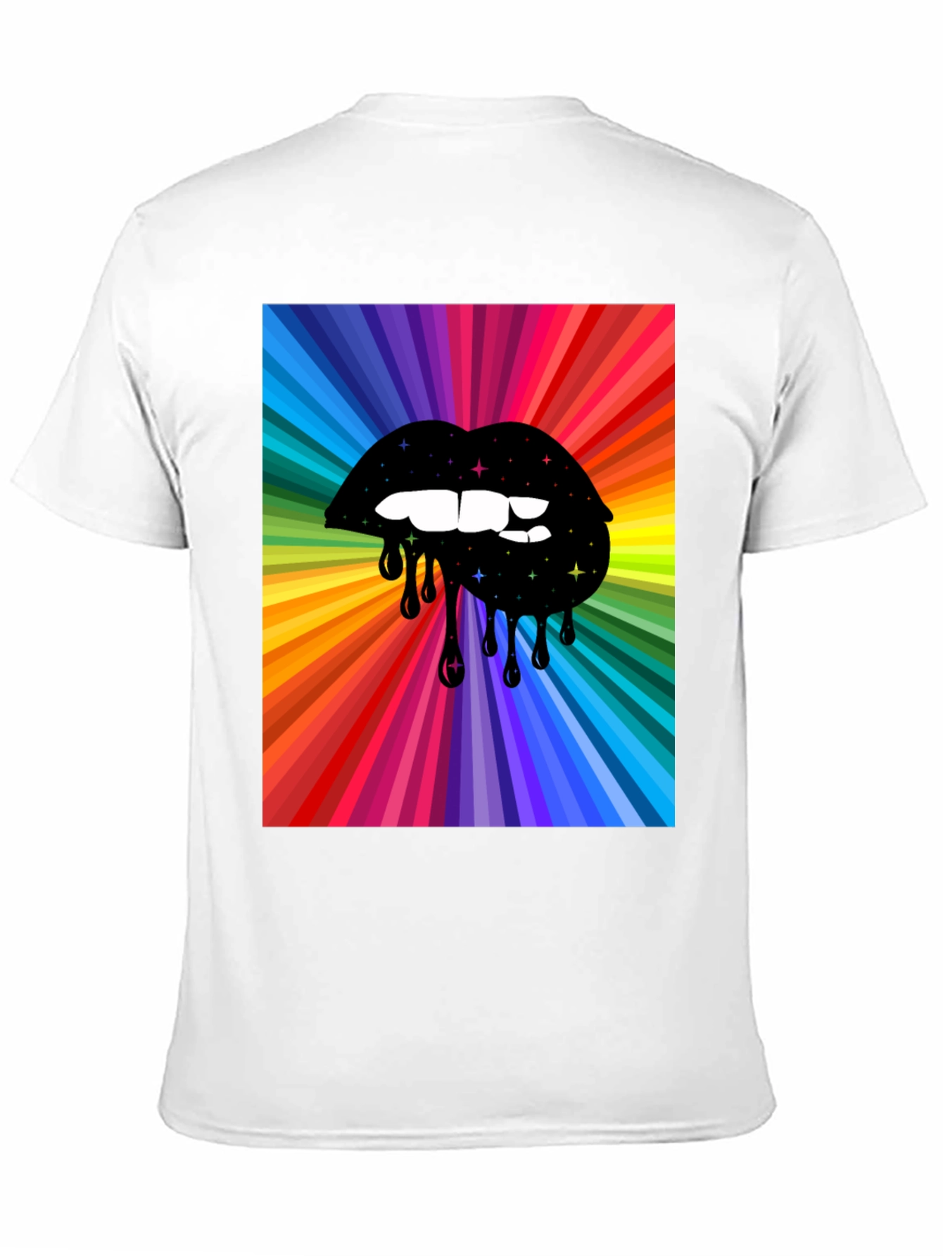 Rainbow Lips Graphic T-Shirt - Bold Design