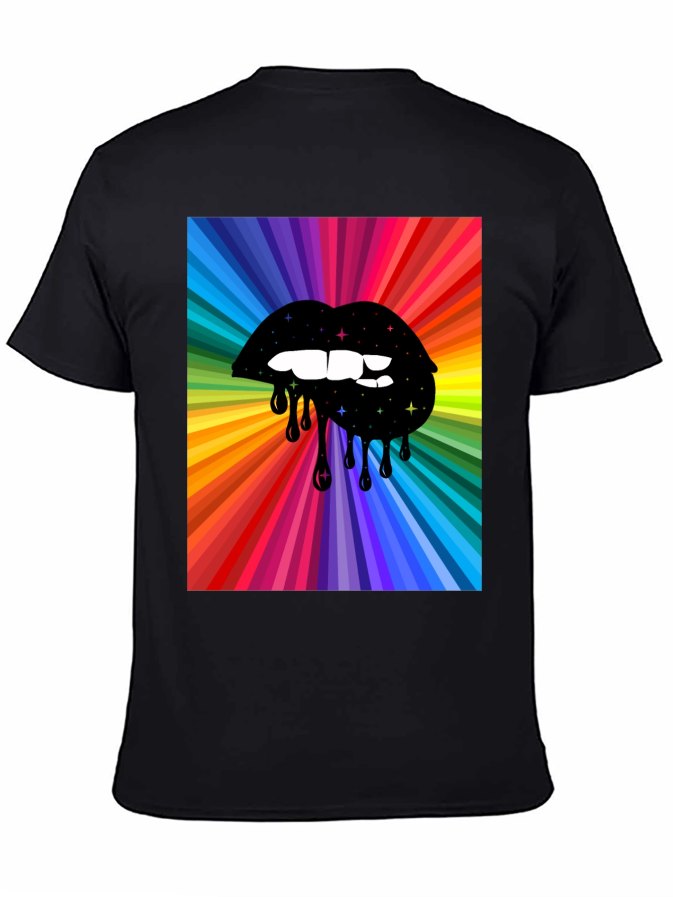 Rainbow Lips Graphic T-Shirt - Bold Design