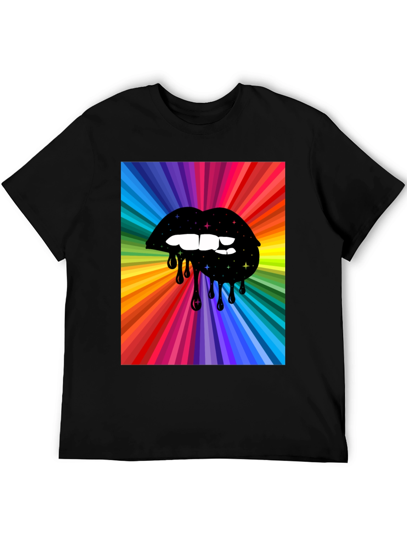 Rainbow Lips Graphic T-Shirt - Bold Design