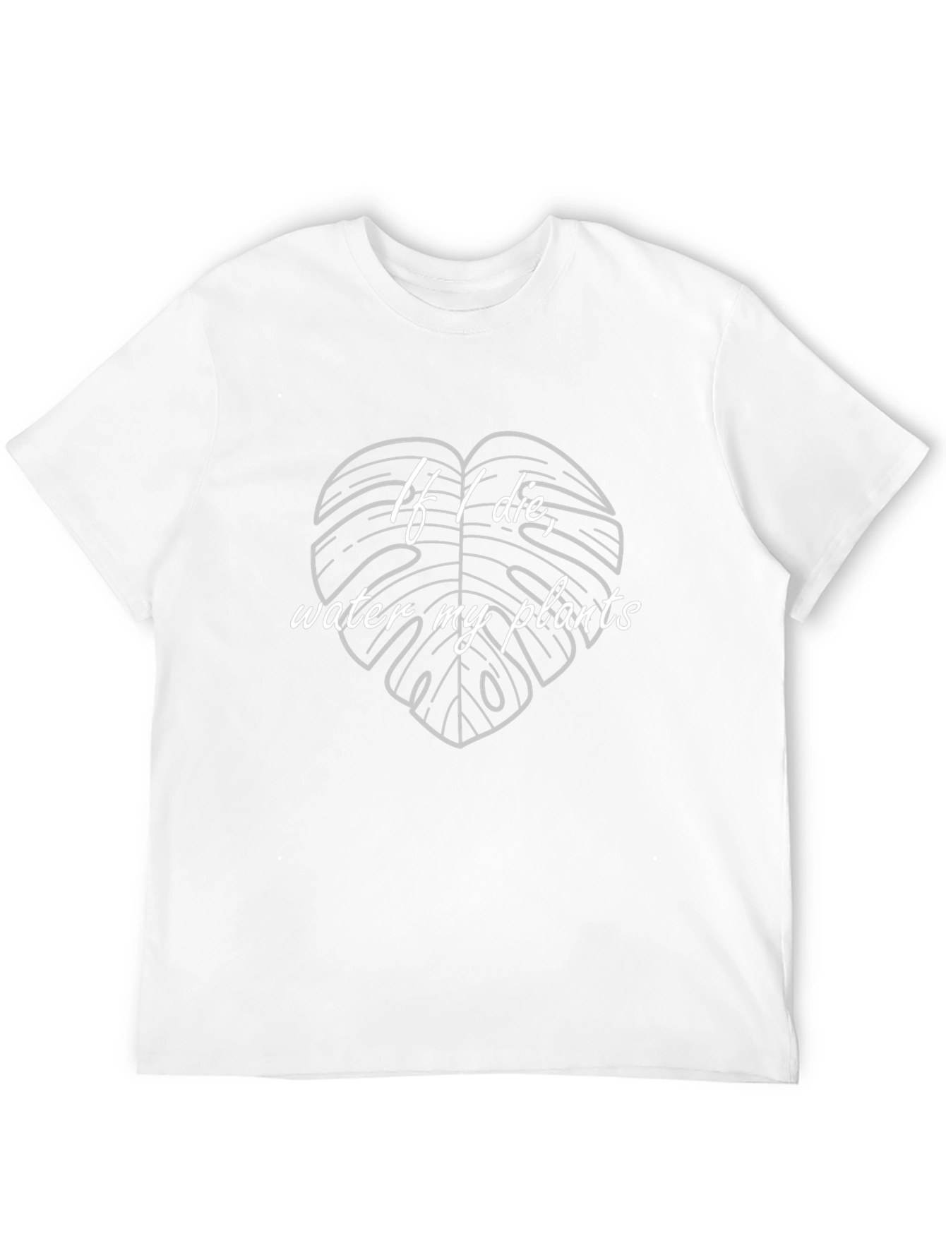 If I Die Water My Plants Black Graphic T-Shirt