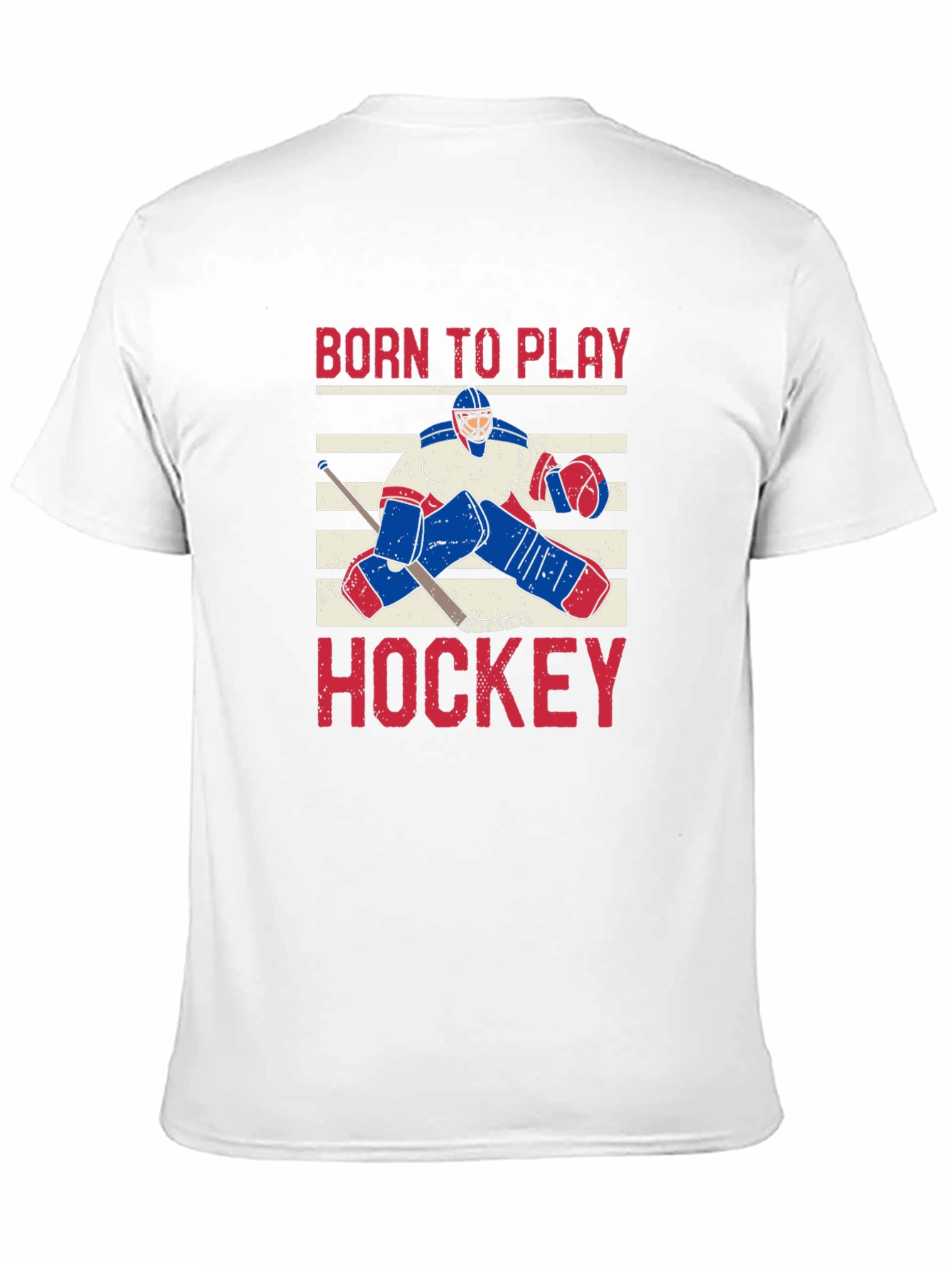 Born to Play Hockey Black Graphic T-Shirt