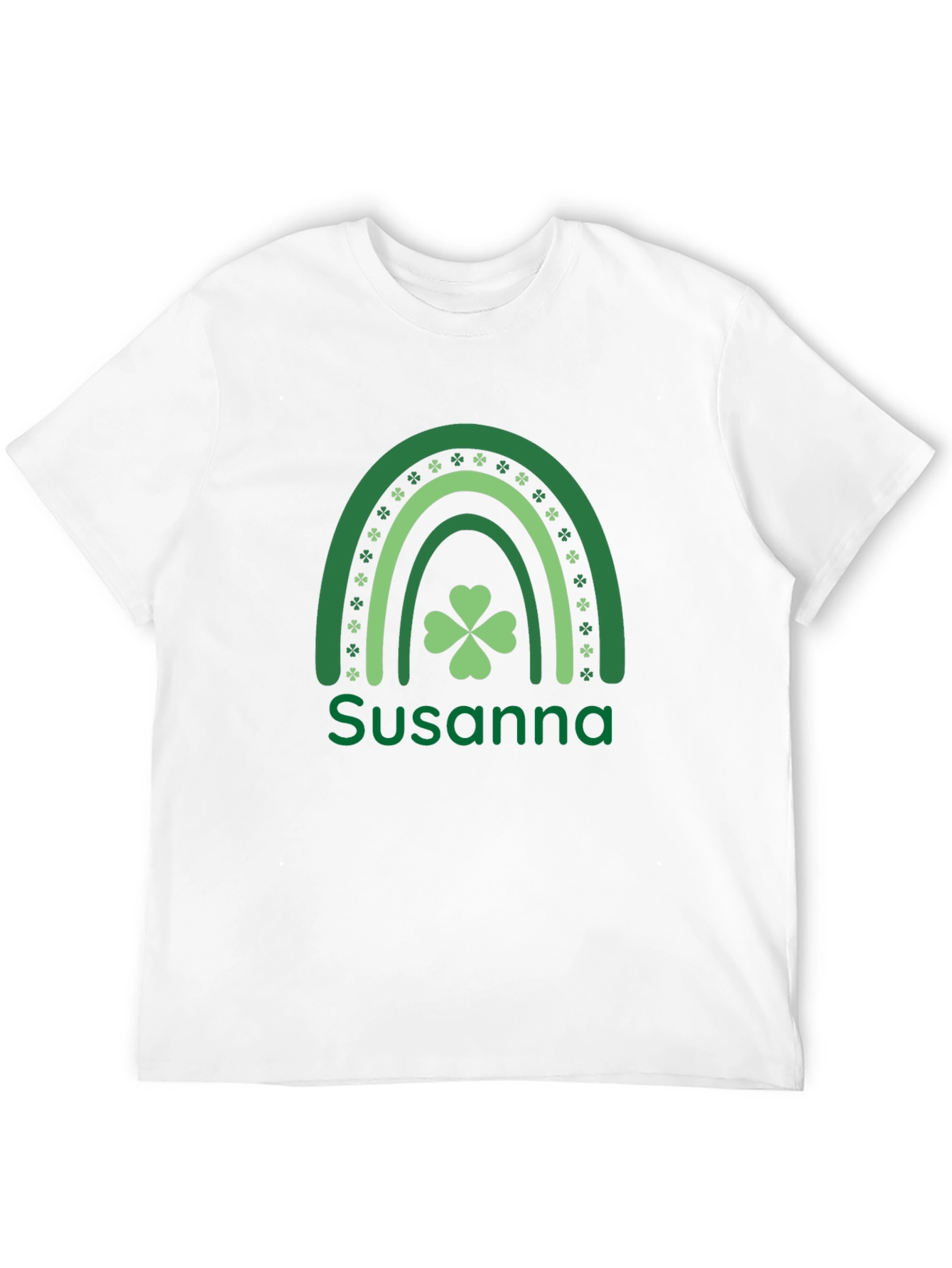 St. Patricks Day Susanna Clover Rainbow Tee