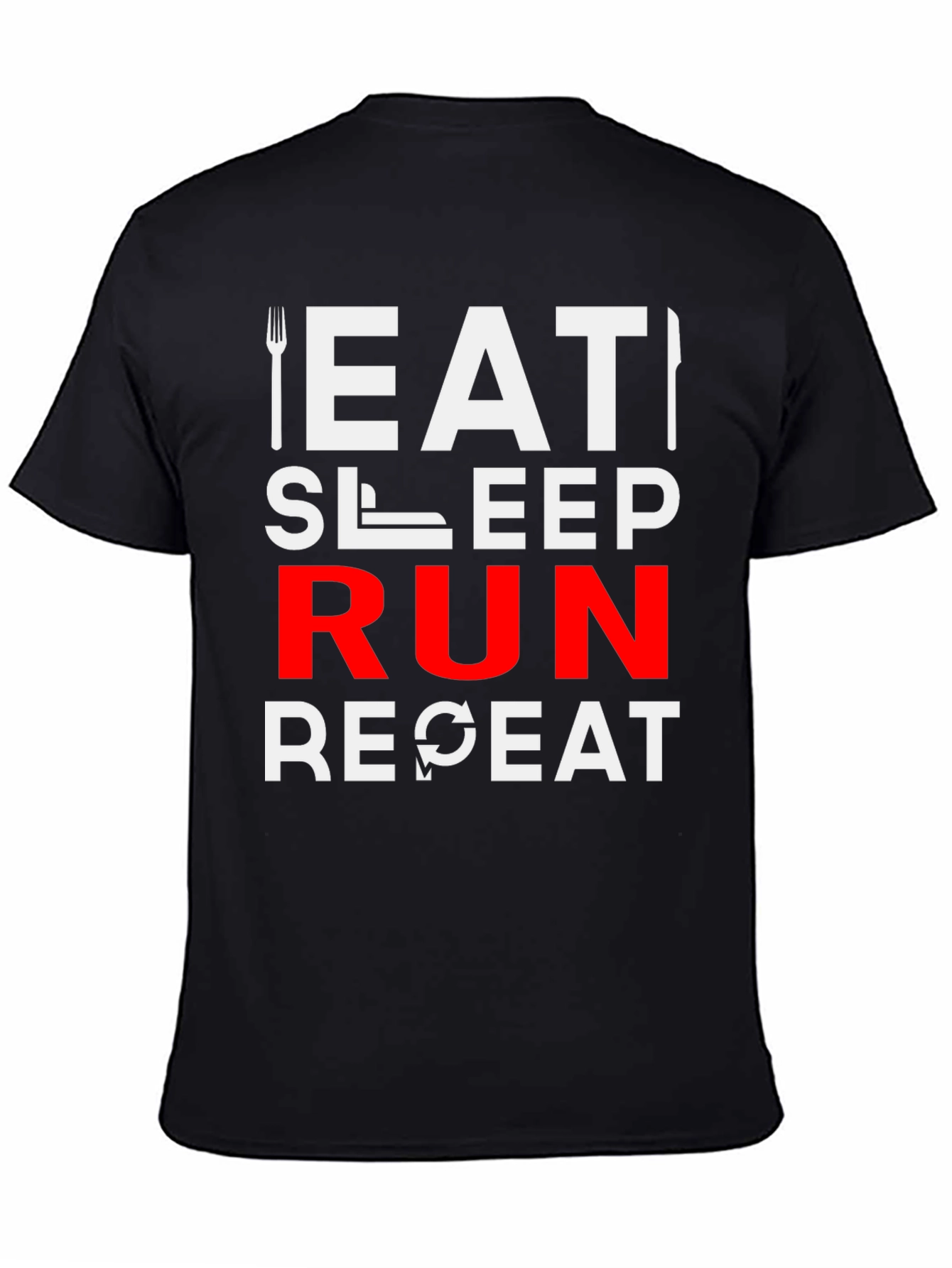 Eat Sleep Run Repeat Graphic T-Shirt