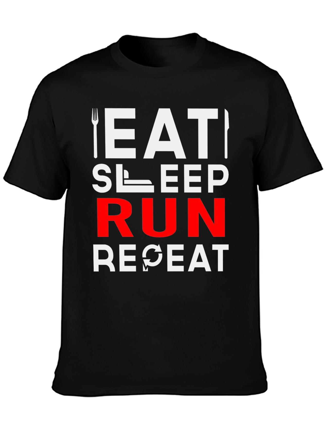 Eat Sleep Run Repeat Graphic T-Shirt
