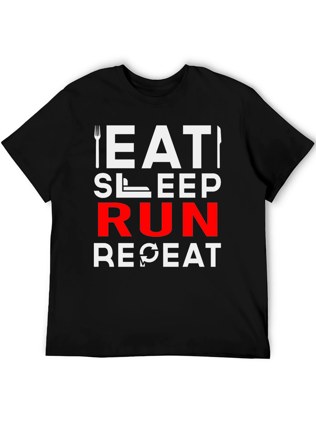 Eat Sleep Run Repeat Graphic T-Shirt