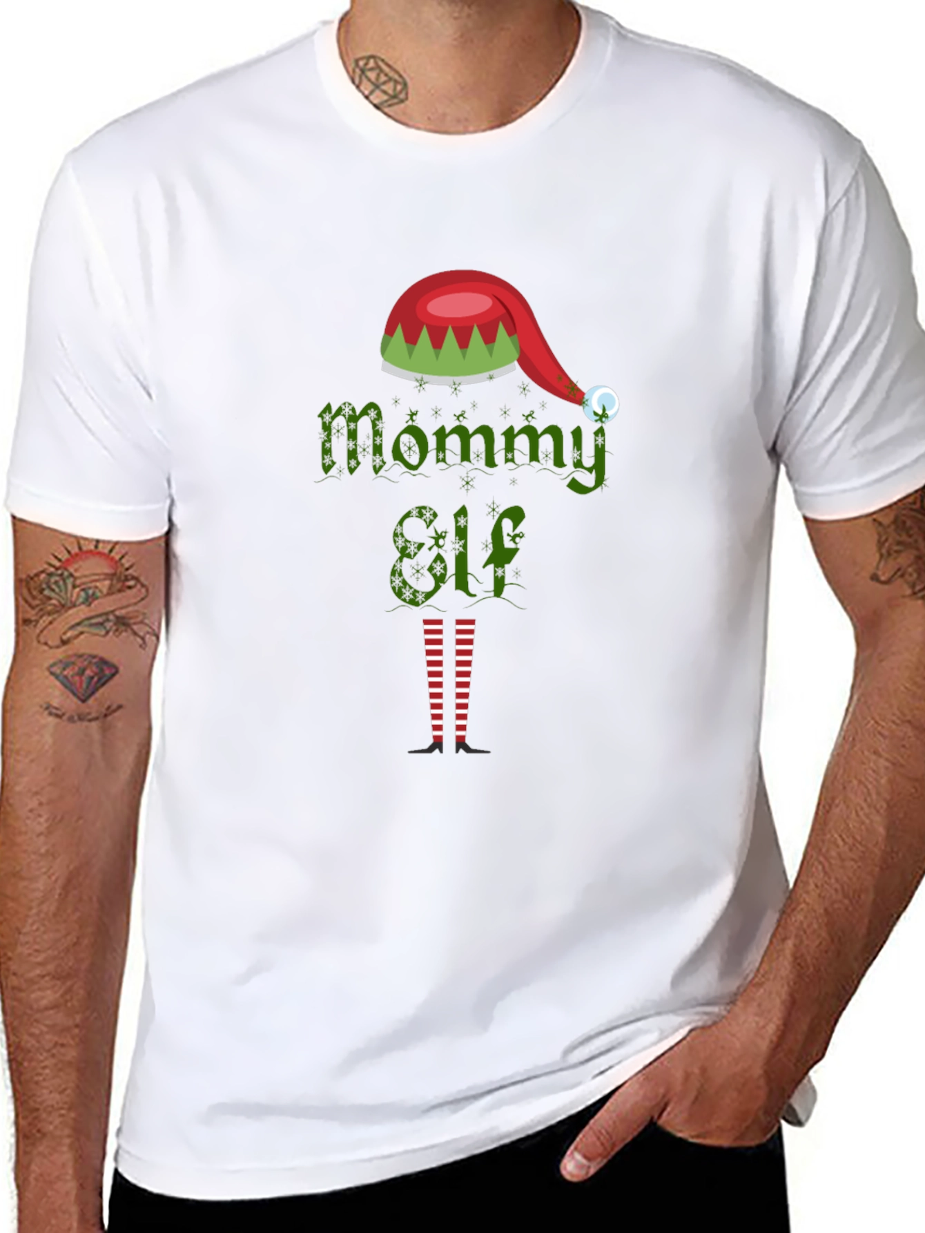 Mommy Elf Graphic Tee - Holiday Cheer!