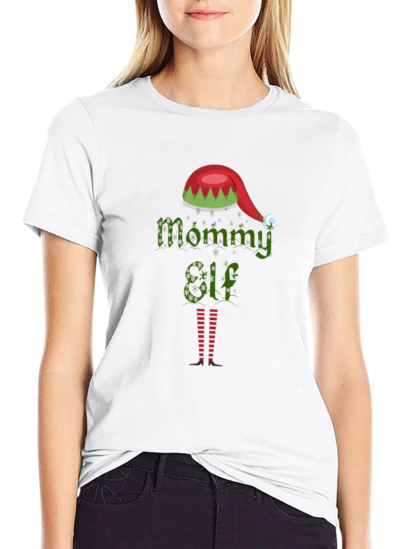 Mommy Elf Graphic Tee - Holiday Cheer!