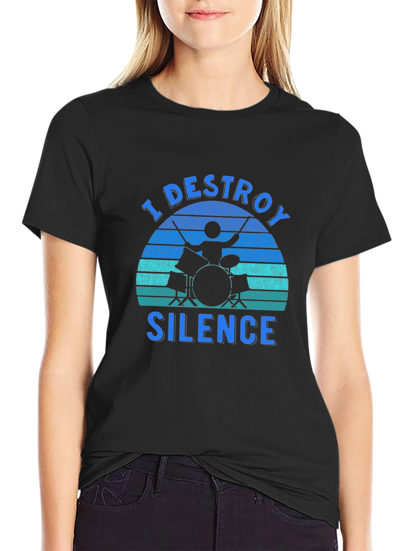 I Destroy Silence Drummer Graphic Tee