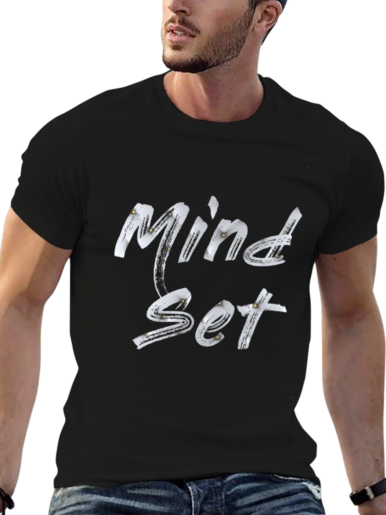 Mindset Graphic Print Tee - Black Casual Shirt
