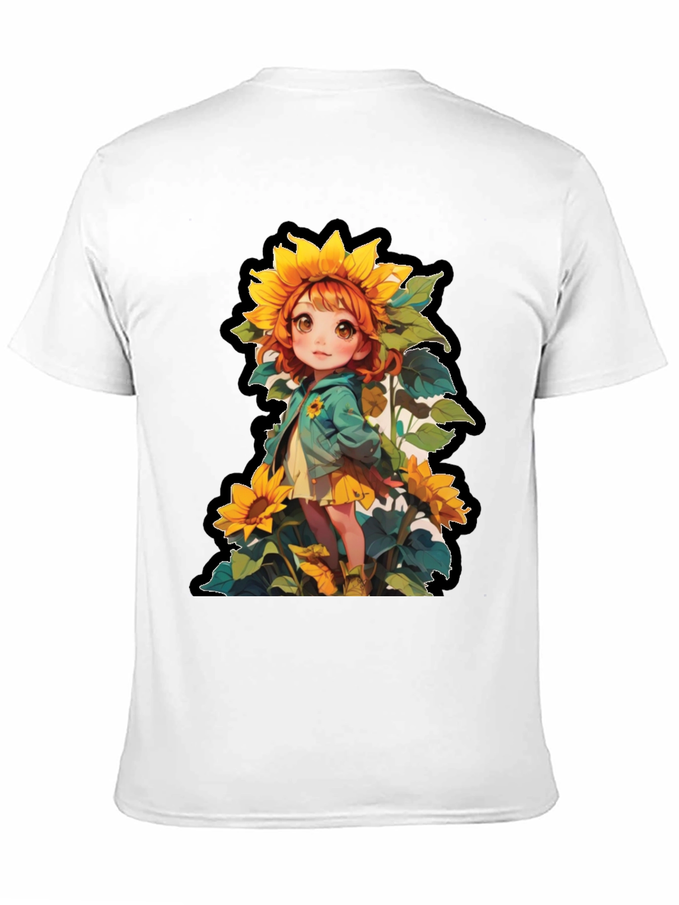 Sunflower Girl Graphic T-Shirt - Unique Anime Style