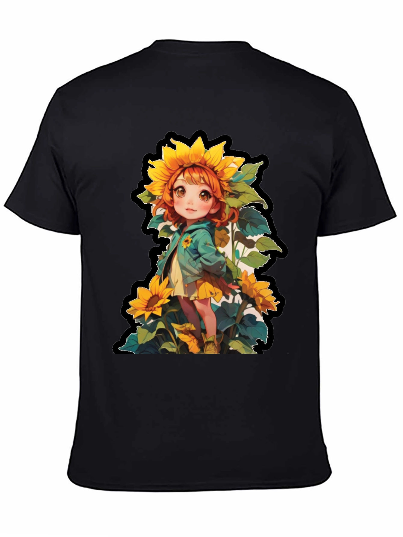 Sunflower Girl Graphic T-Shirt - Unique Anime Style