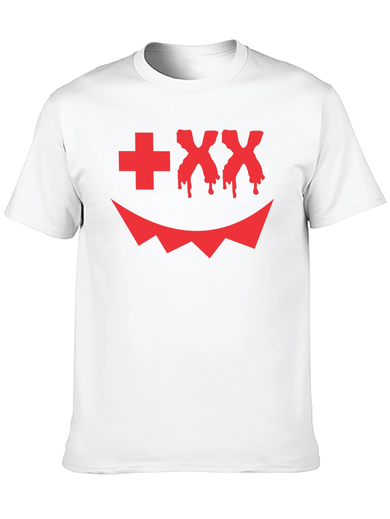 Scary Face Graphic Tee - Halloween Style