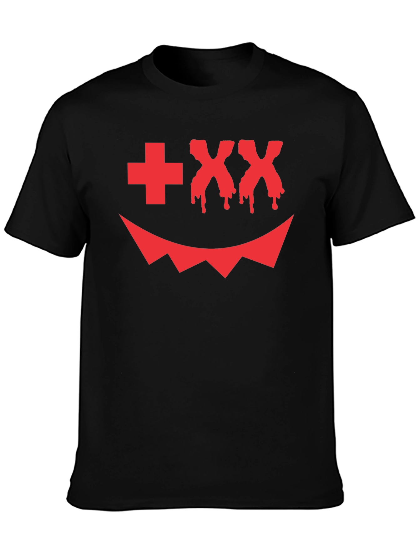 Scary Face Graphic Tee - Halloween Style