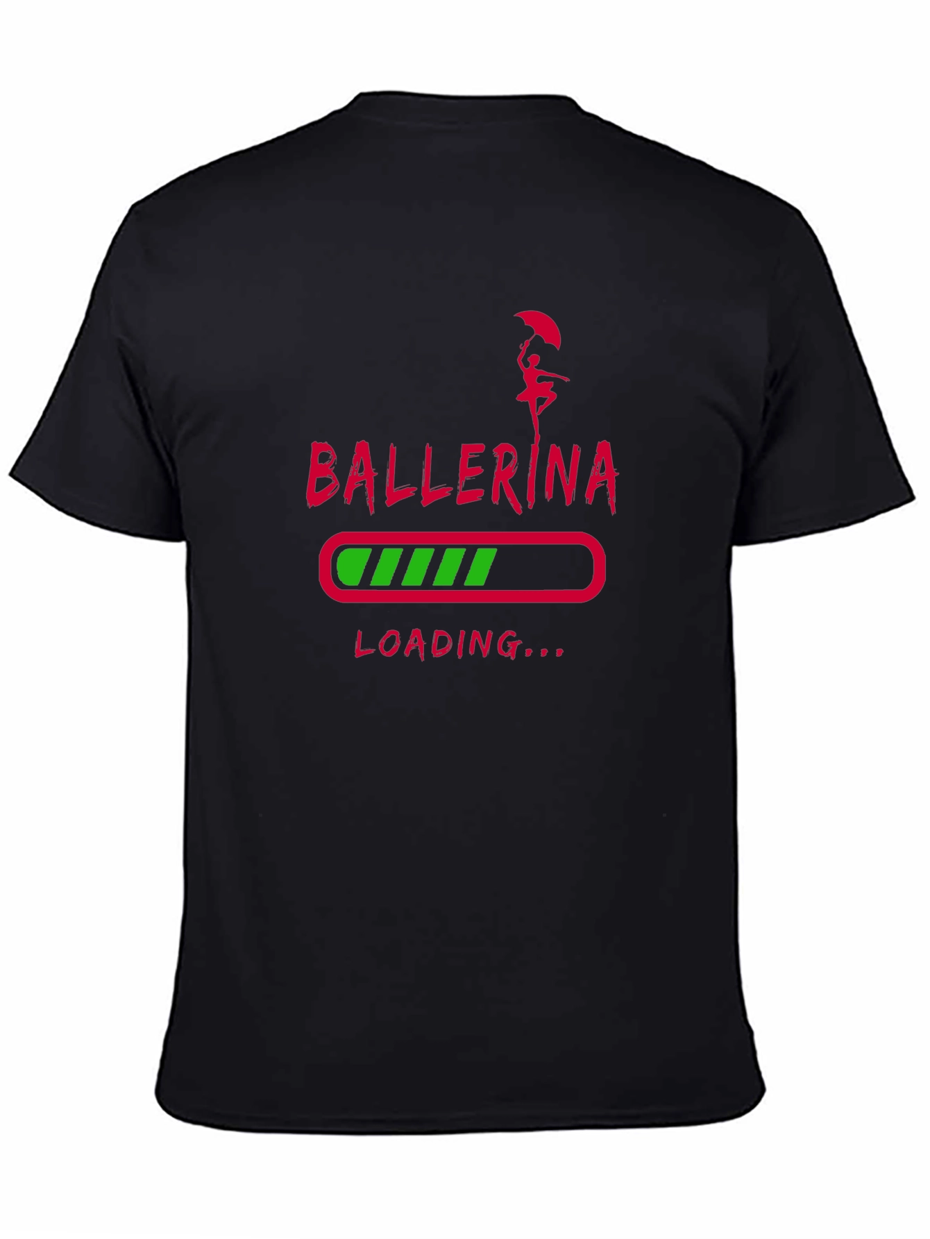 Ballerina Loading T-Shirt - Black Graphic Tee