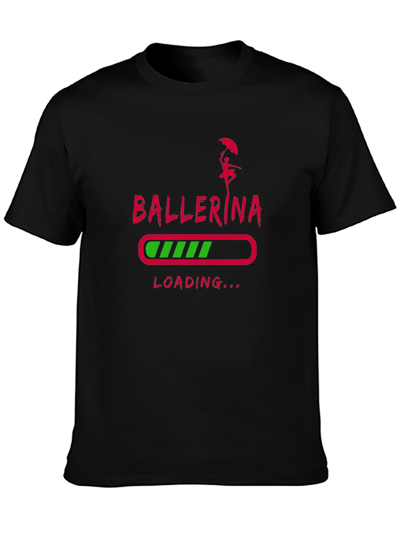 Ballerina Loading T-Shirt - Black Graphic Tee