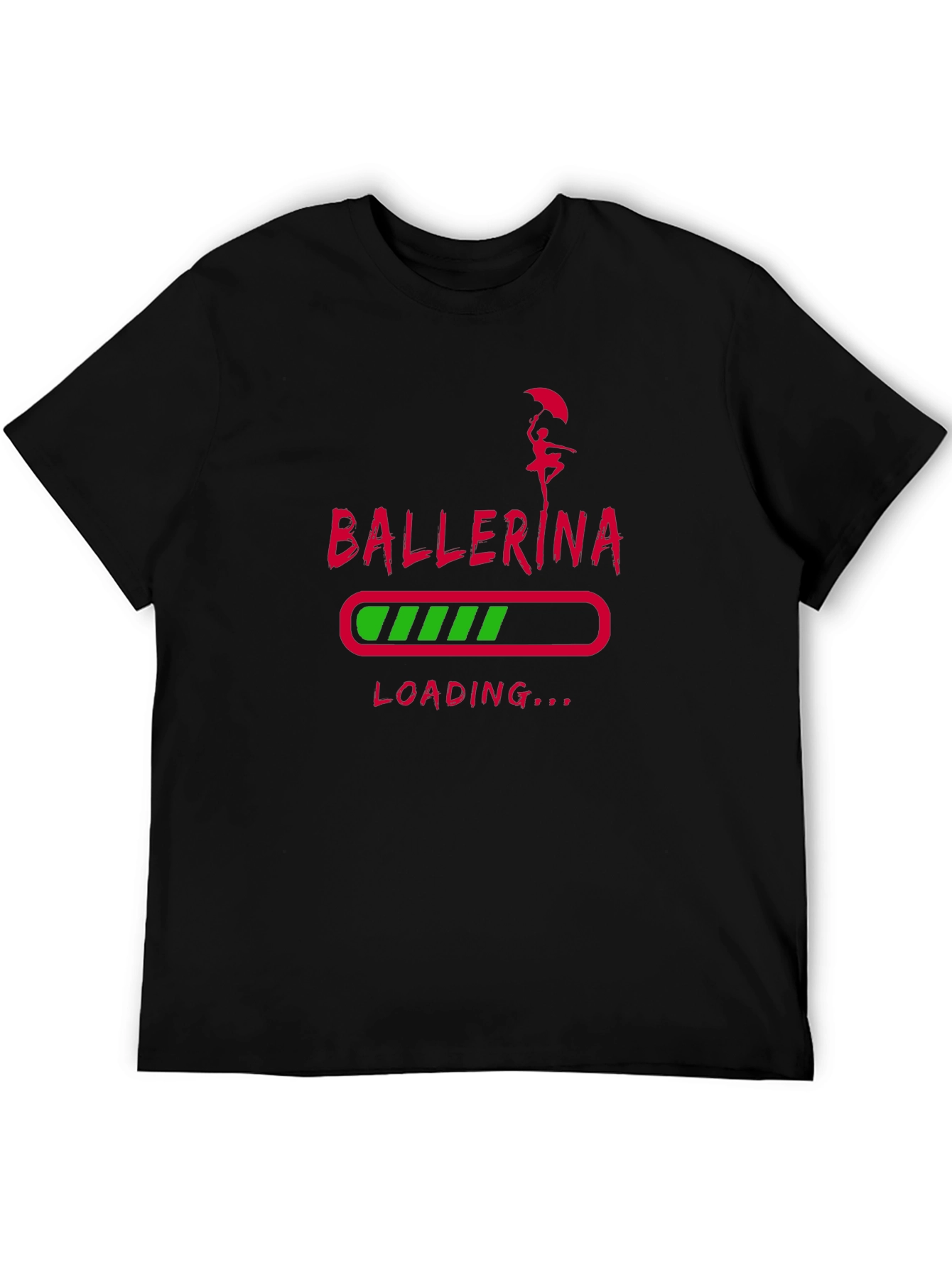 Ballerina Loading T-Shirt - Black Graphic Tee