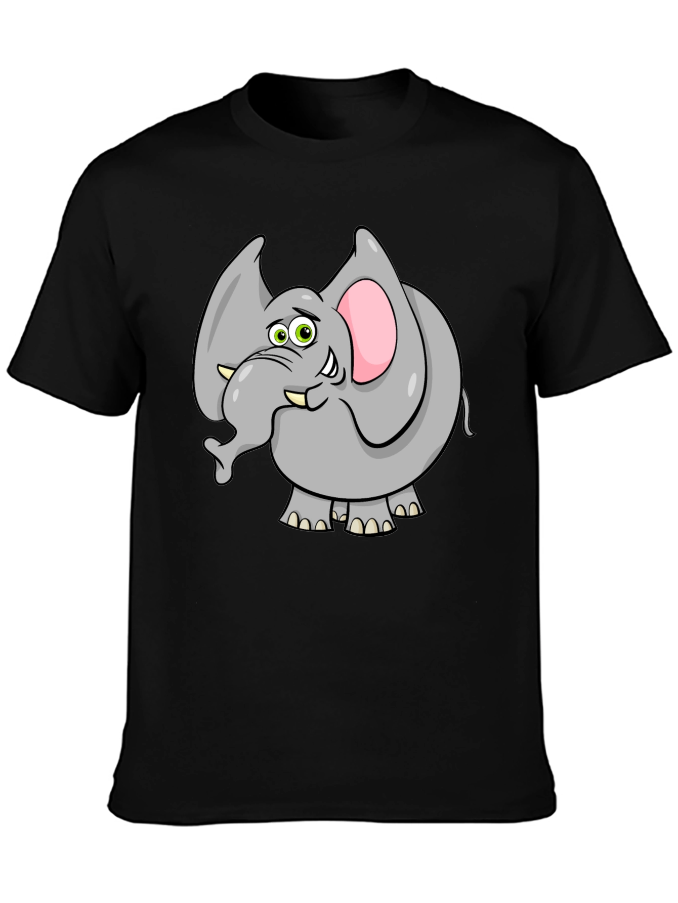 Elephant Graphic Tee - Quirky Animal Cartoon T-Shirt